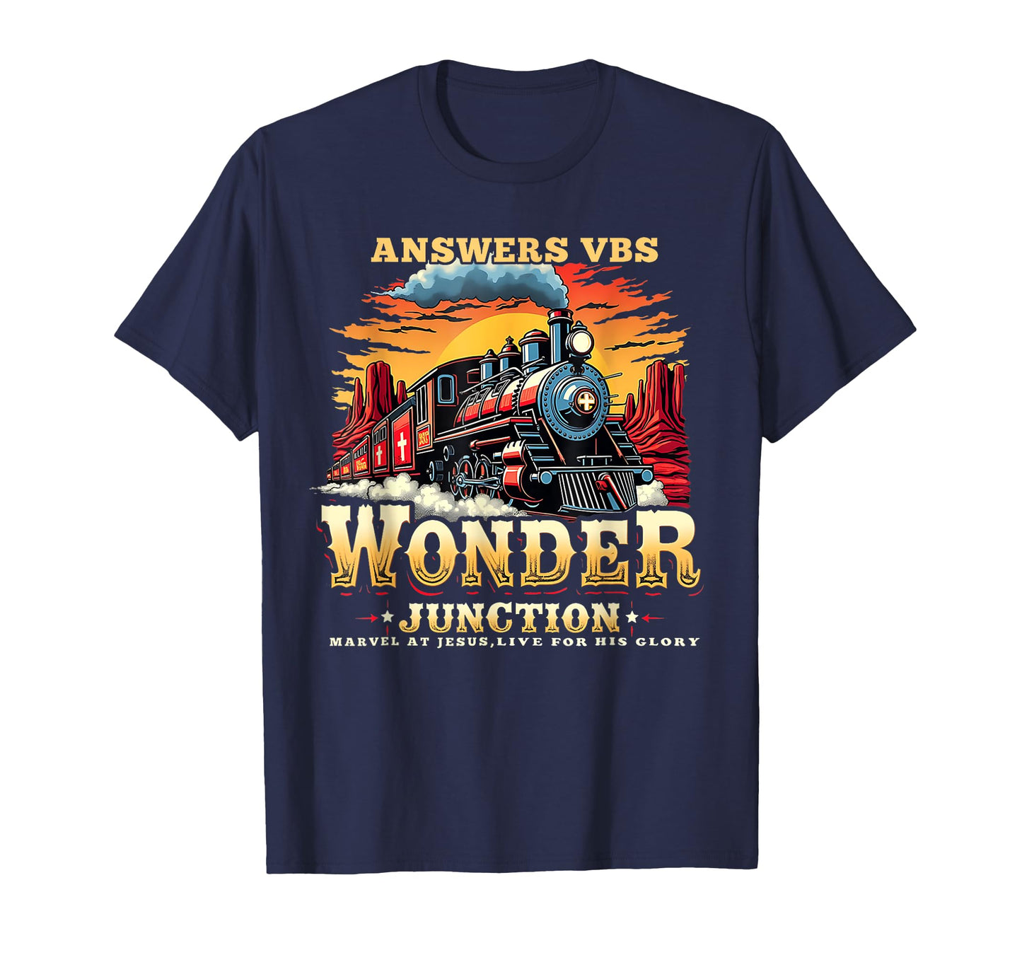 Answers VBS Wonder Junction Christian Train Theme Apparel T-Shirt
