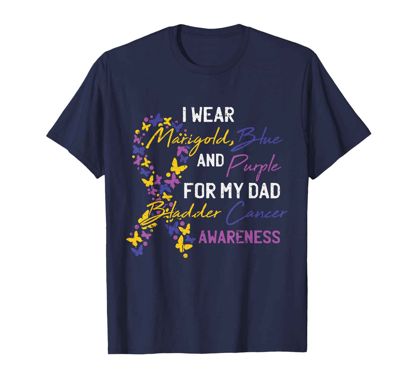 For My Dad Bladder Cancer Awareness Ribbon Warrior Father T-Shirt
