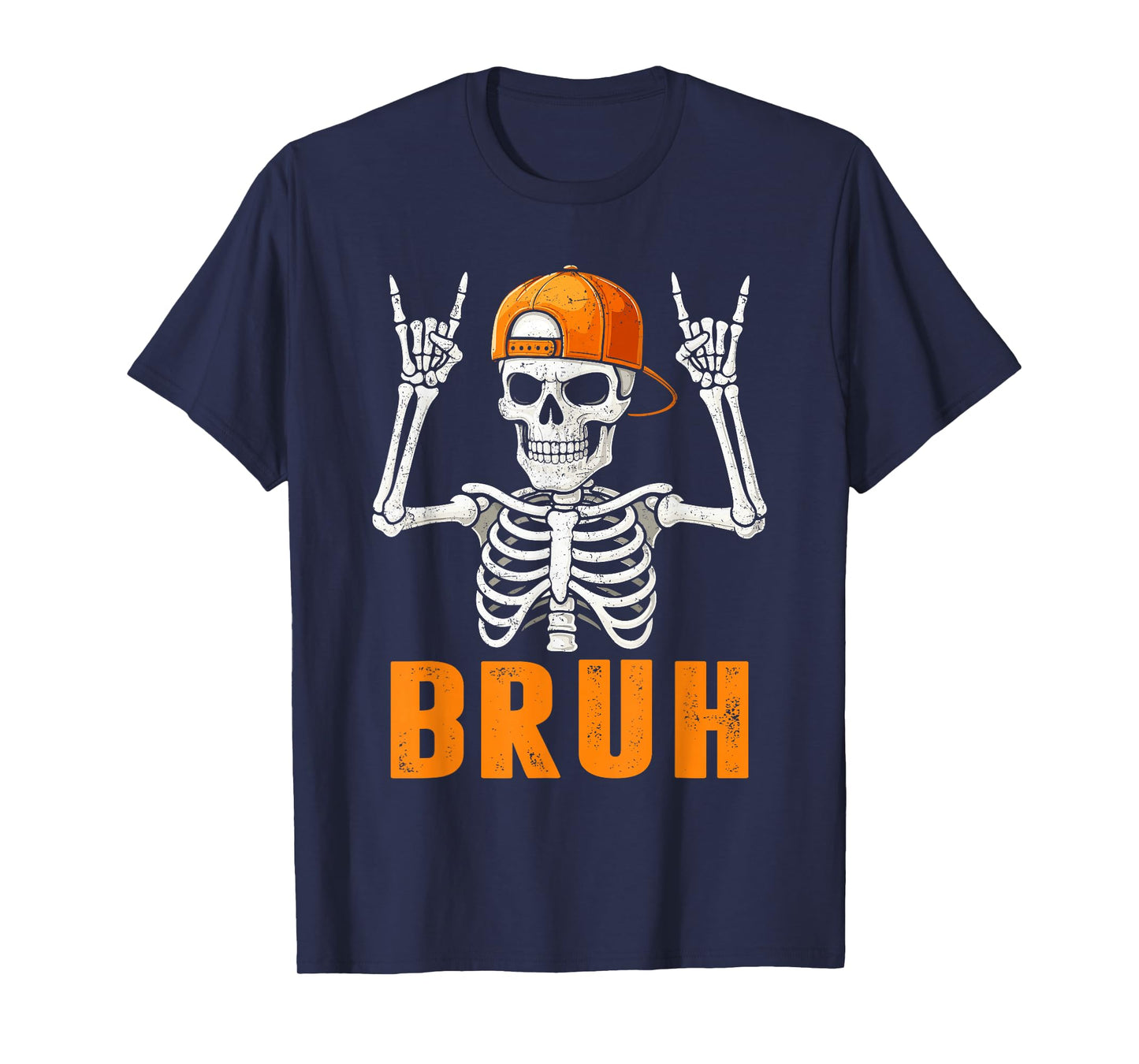 Cool Bruh Skeleton Rock On Funny Halloween Men Boys Kids T-Shirt