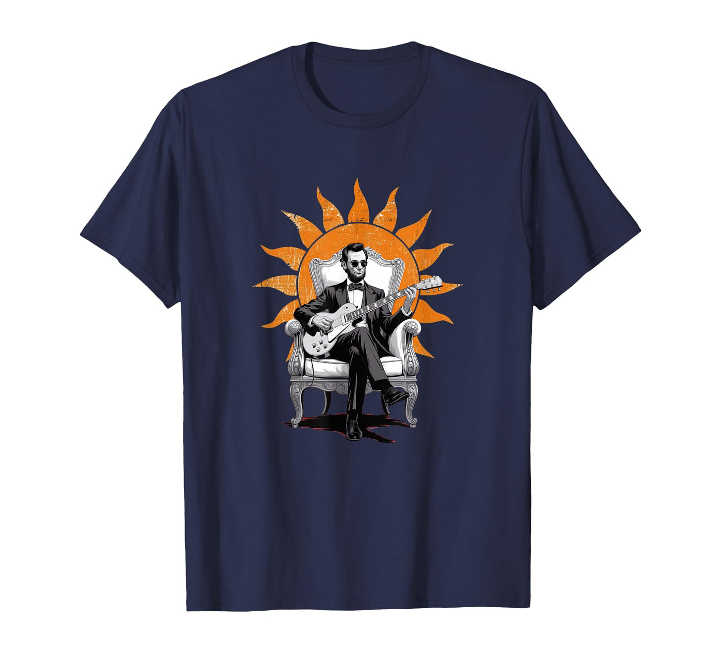 Lincoln Unplugged – Funny Abraham Lincoln Guitar T-Shirt