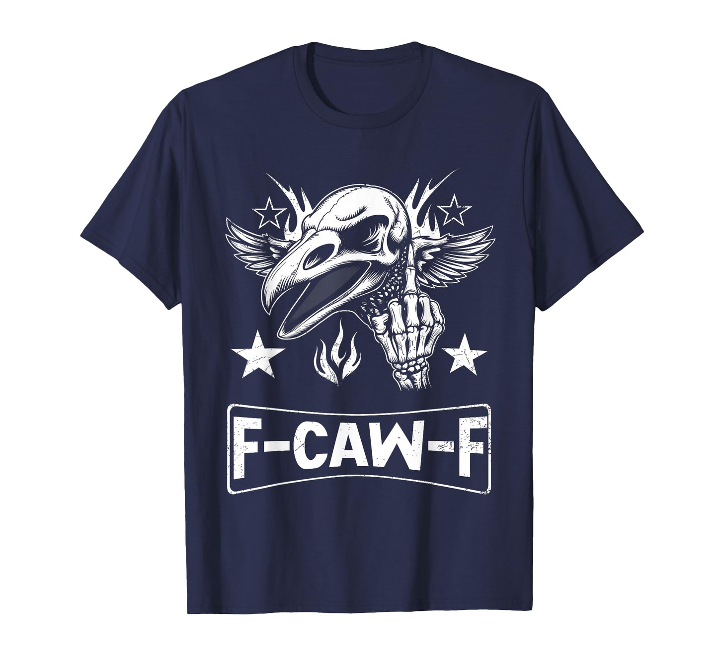F-CAW-F Raven Skull Meme – Funny Gothic Crow Art T-Shirt