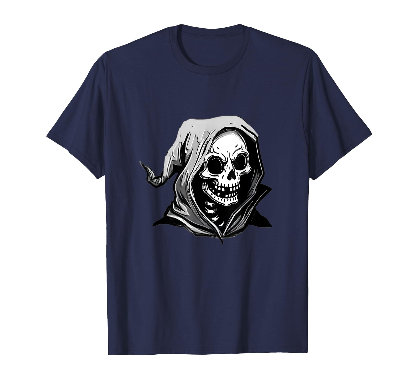 Freaky Freddy Scary Halloween Skeleton face T-Shirt