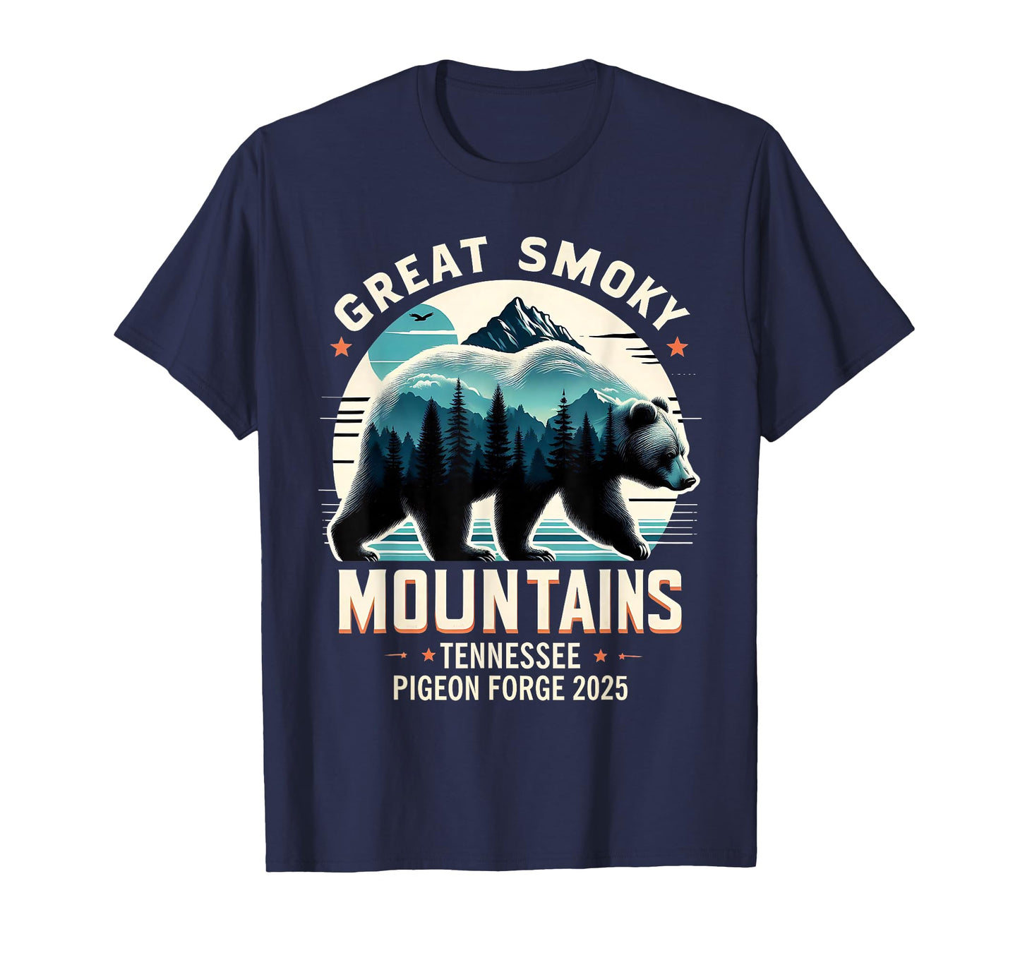 Great Smoky Mountains Pigeon Forge 2025 Bear Adventure T-Shirt