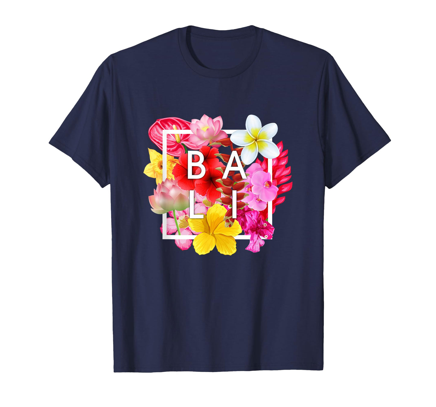 Flowers of Bali Word Art - Bali Indonesia Souvenir T-Shirt