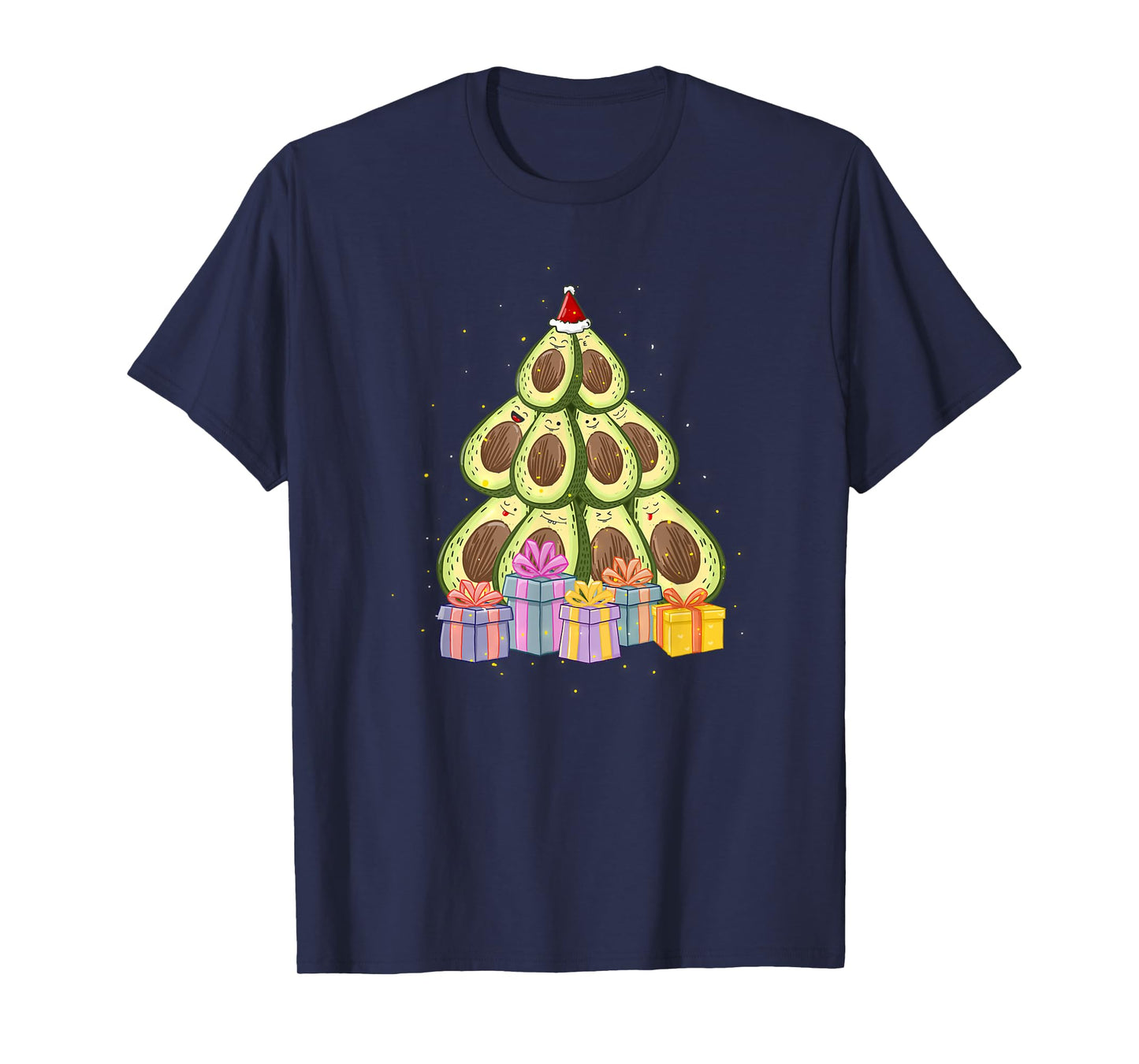 Avocado Christmas Tree Cute Festive Holiday Lover T-Shirt