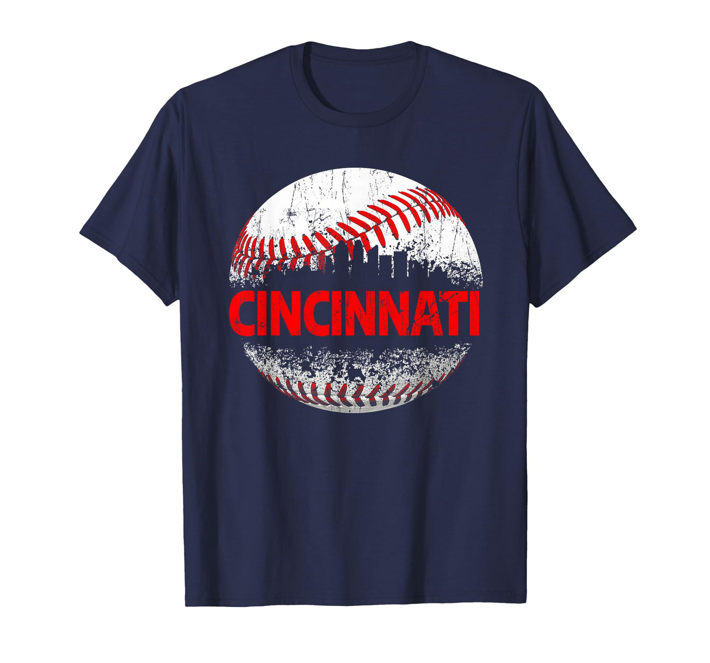 Cincinnati Souvenir Baseball City Downtown I Love Cincinnati T-Shirt