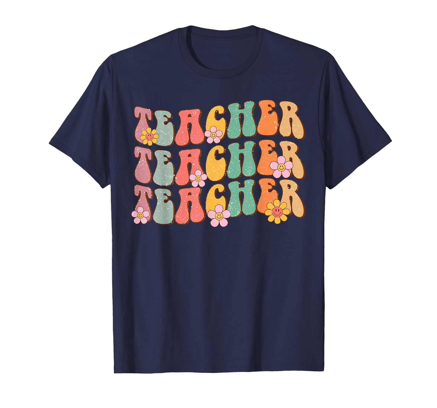 Groovy Teacher Cute Daisy Flower Retro Back to School T-Shirt