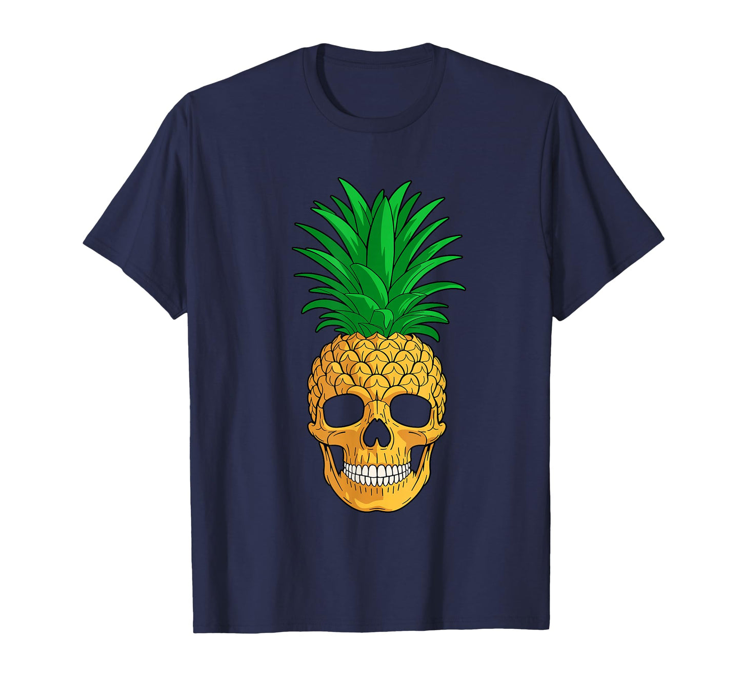 Pineapple Skull Hawaiian Summer Halloween Costume T-Shirt