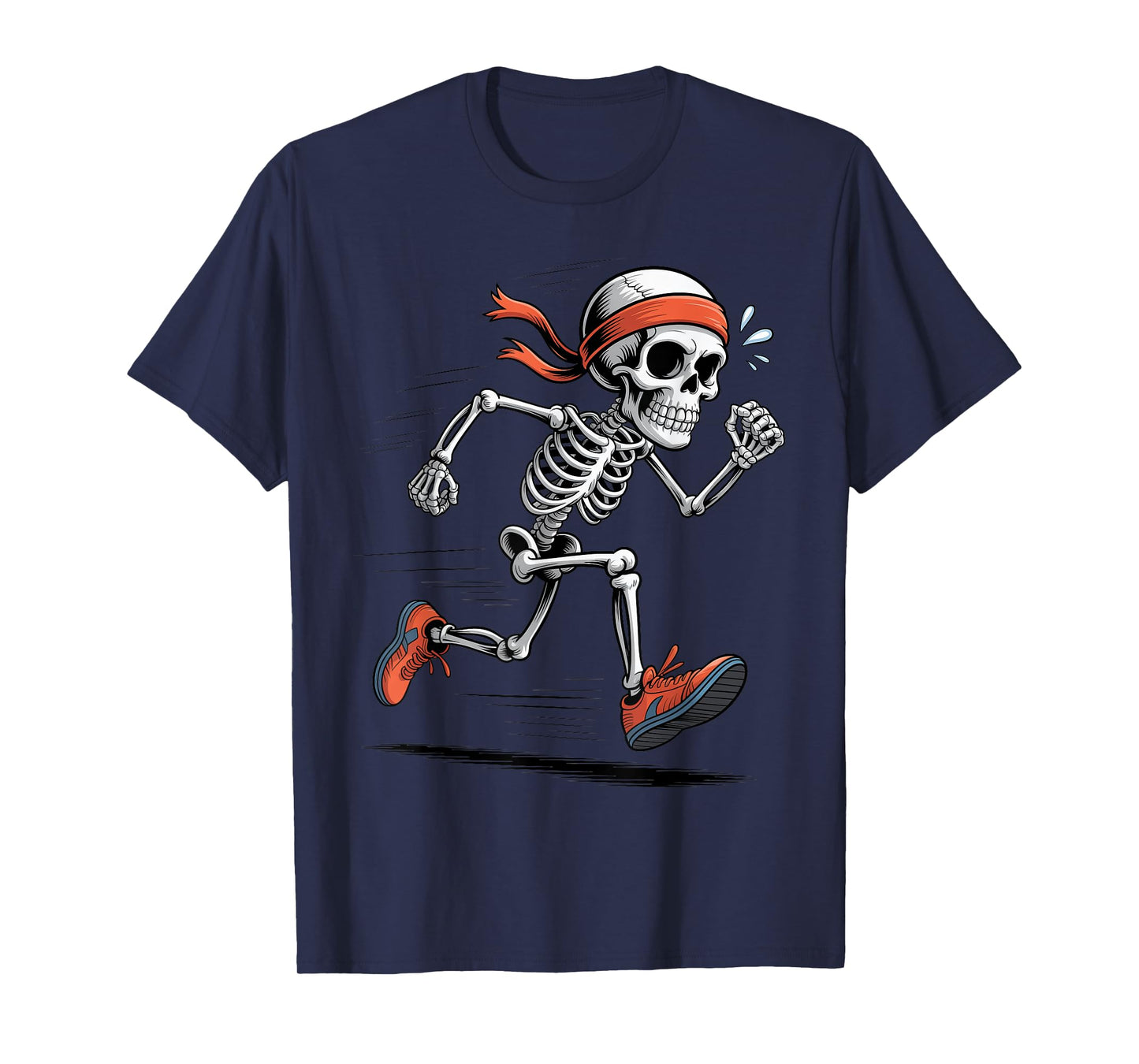 Creepy Skeleton Running Halloween Spooky Season Toddler Kids T-Shirt