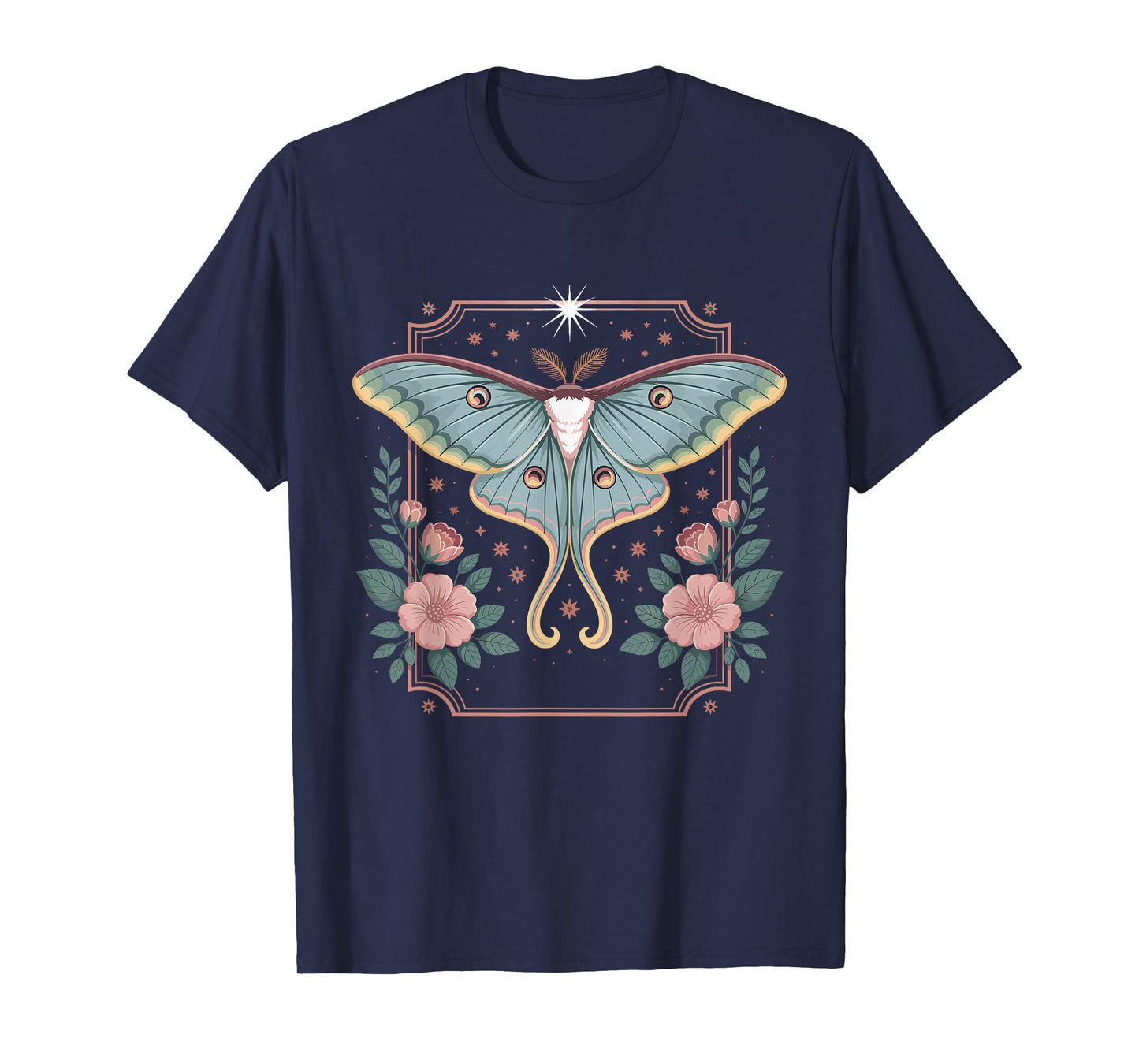 Aesthetic Goth Enthusiast Fairy Grunge Insect Luna Moth T-Shirt