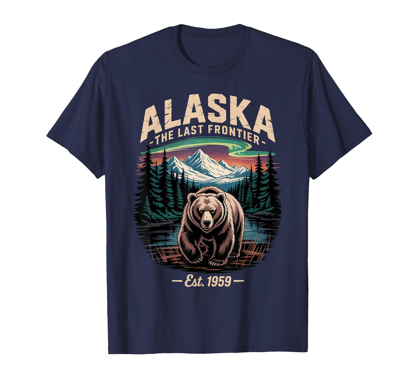 Alaska The Last Frontier Est 1959 Bear Nature T-Shirt