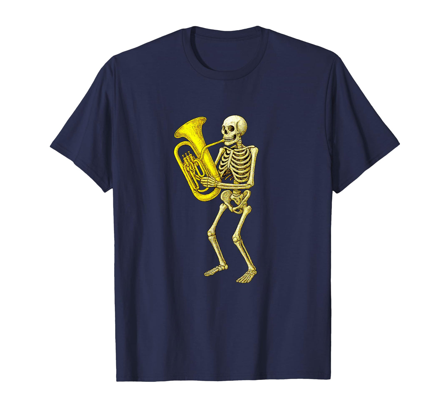 Skeleton Playing Euphonium - Marching Band Orchestra T-Shirt