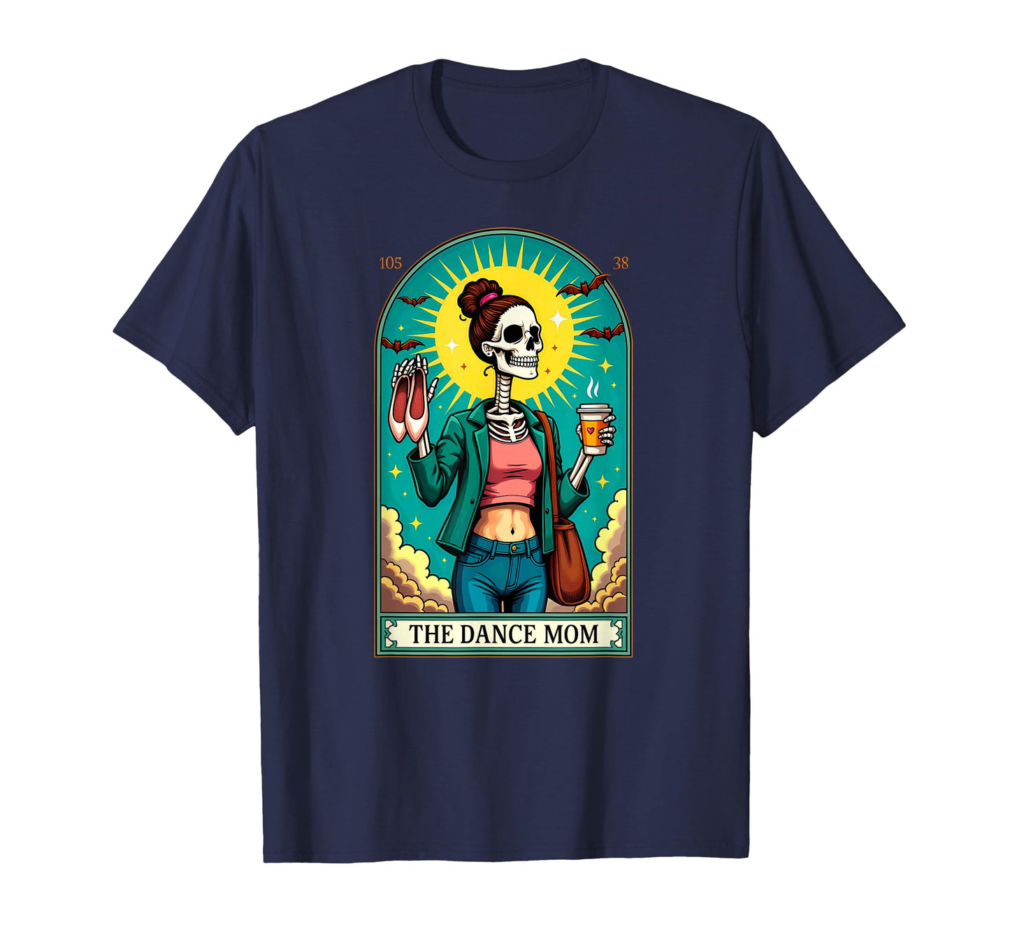 Tarot Card Dance Mom Skeleton Halloween T-Shirt