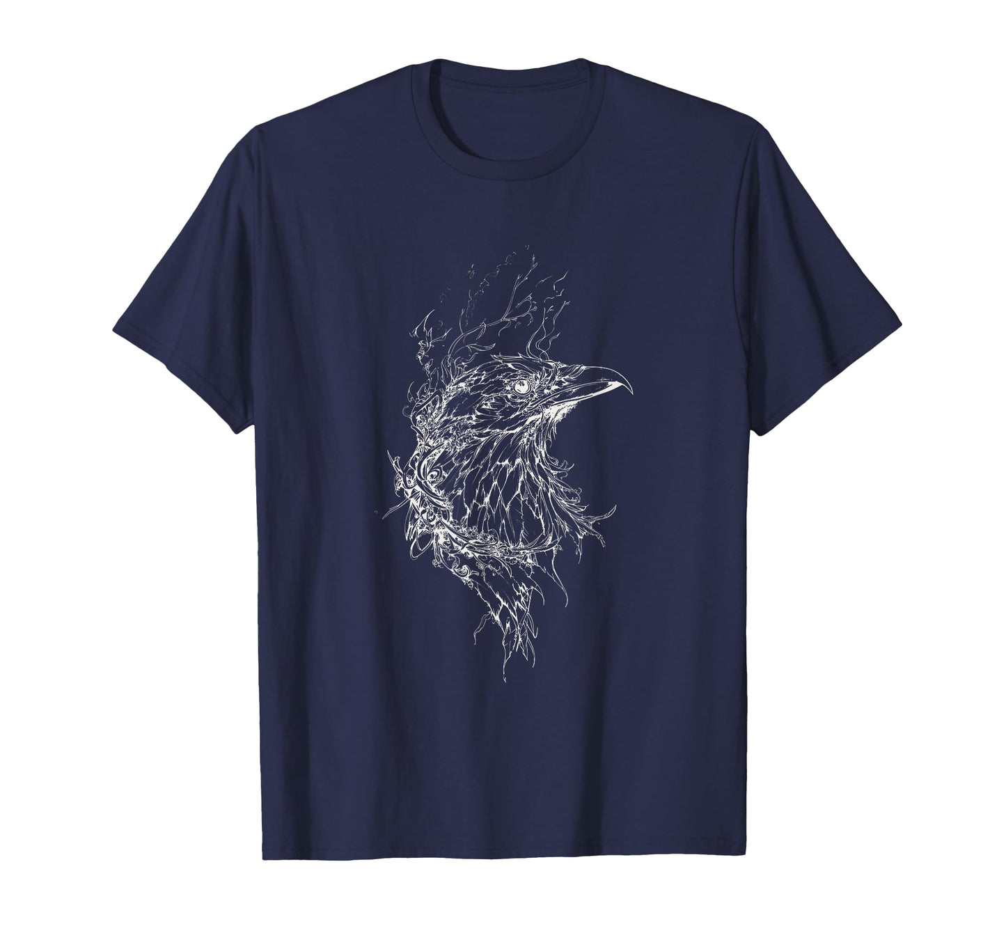 Gothic Raven Bird Crow Moon Light Night Witch Forest Concept T-Shirt
