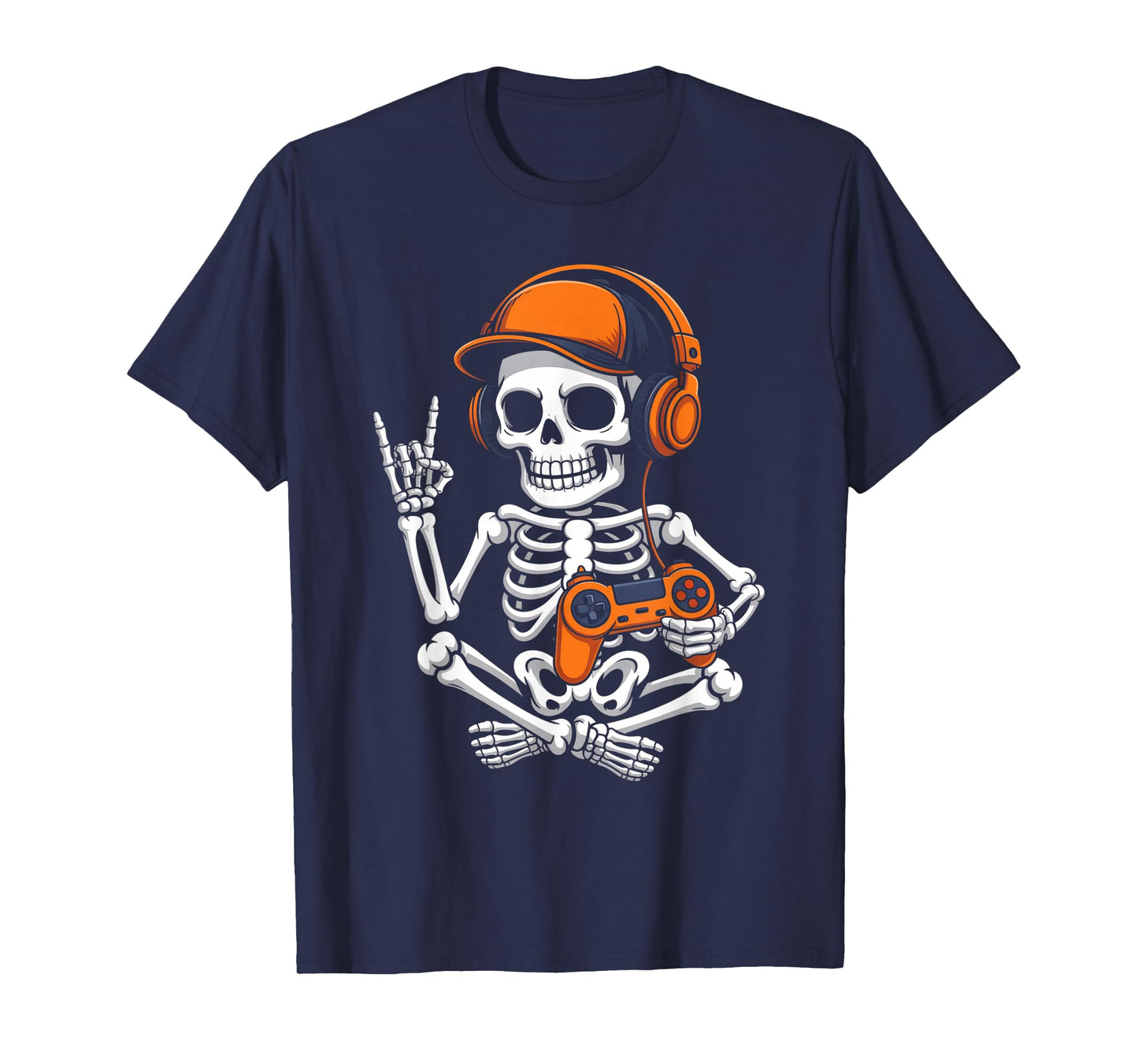 Halloween Shirts Cool Teen Boy Skeleton Gaming Men Halloween T-Shirt