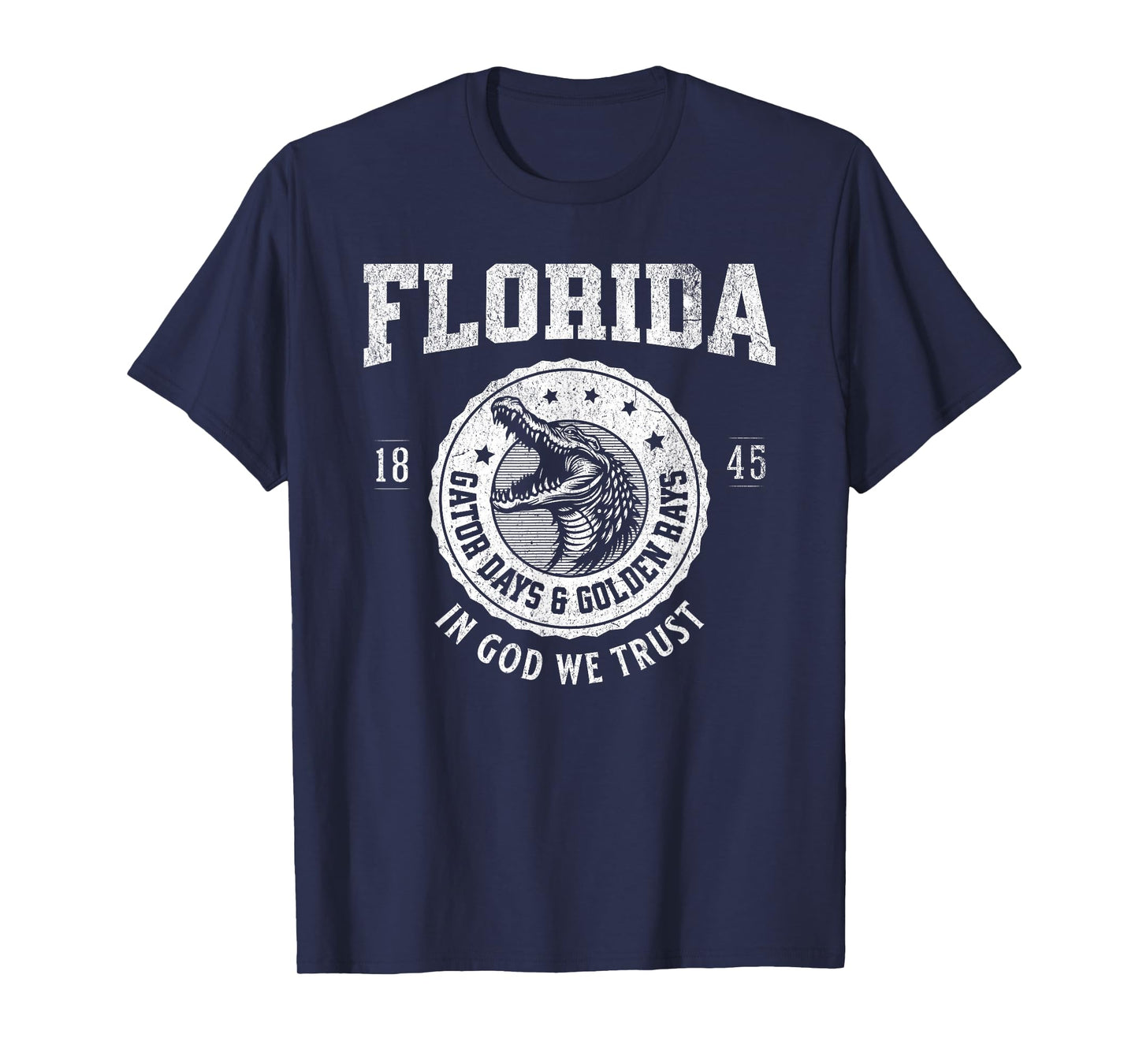 Florida Gator Days & Golden Rays Retro Alligator Head T-Shirt