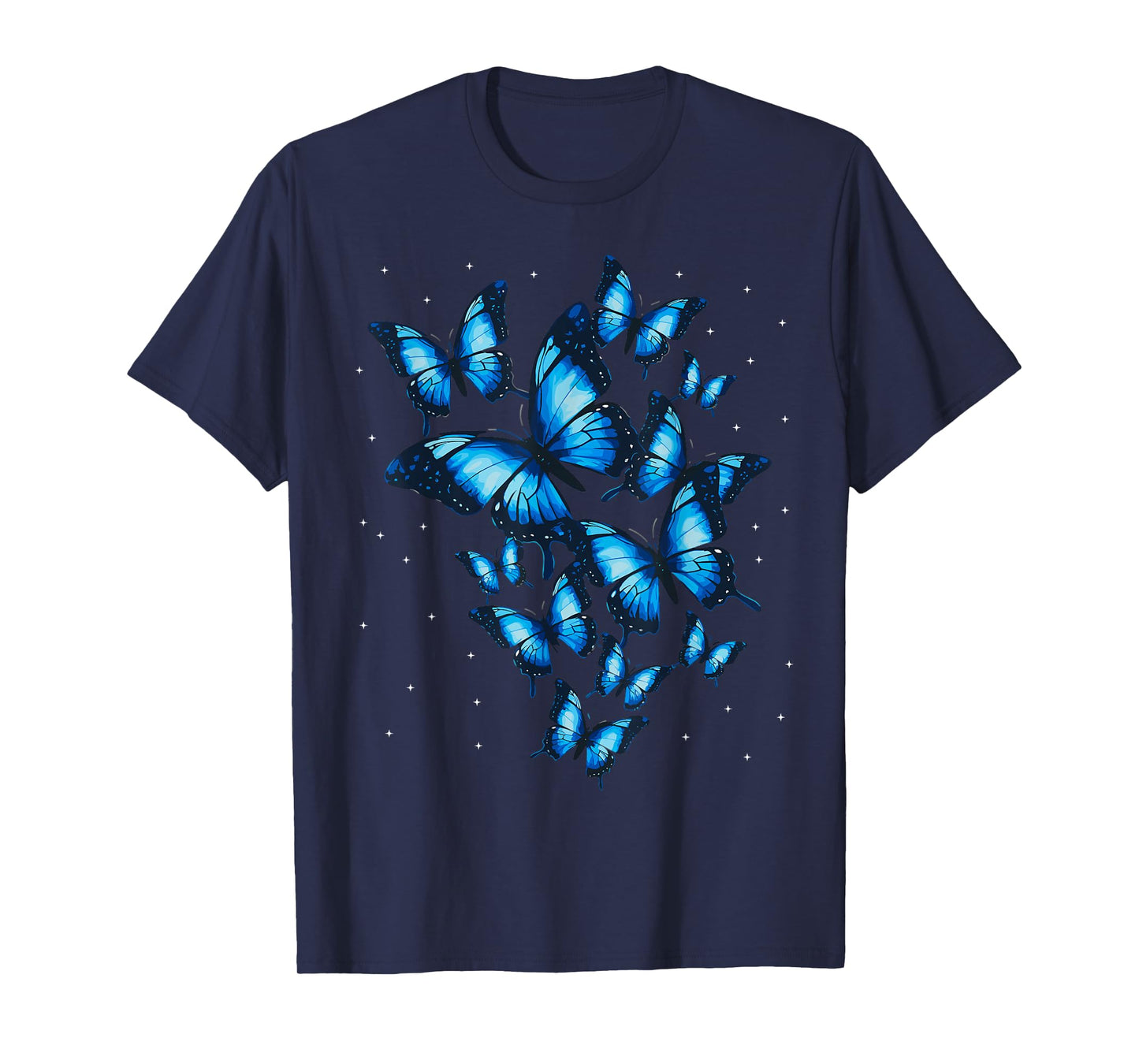 Blue Butterfly Art Beautiful Butterflies T-Shirt