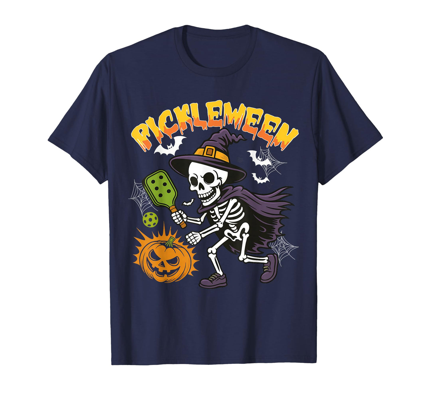 Pickleween Halloween Sekeleton Pickleball Players Men Women T-Shirt