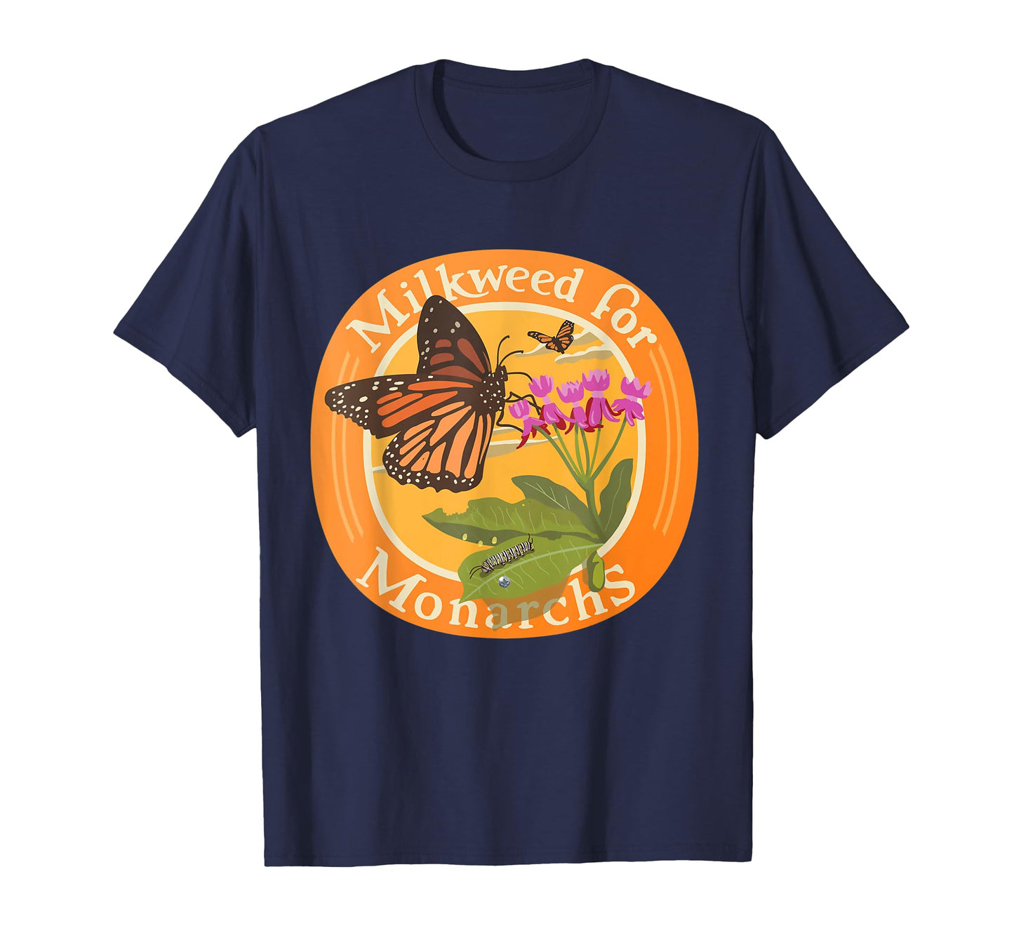 Milkweed For Monarchs Save The Monarch Butterfly Drawing T-Shirt