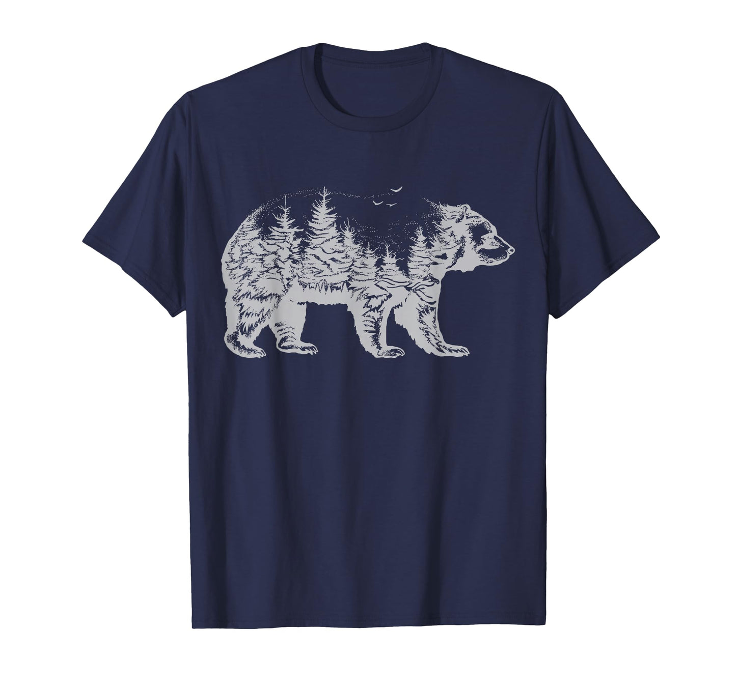 Bear silhouette forest nature for lovers of animal wildlife T-Shirt