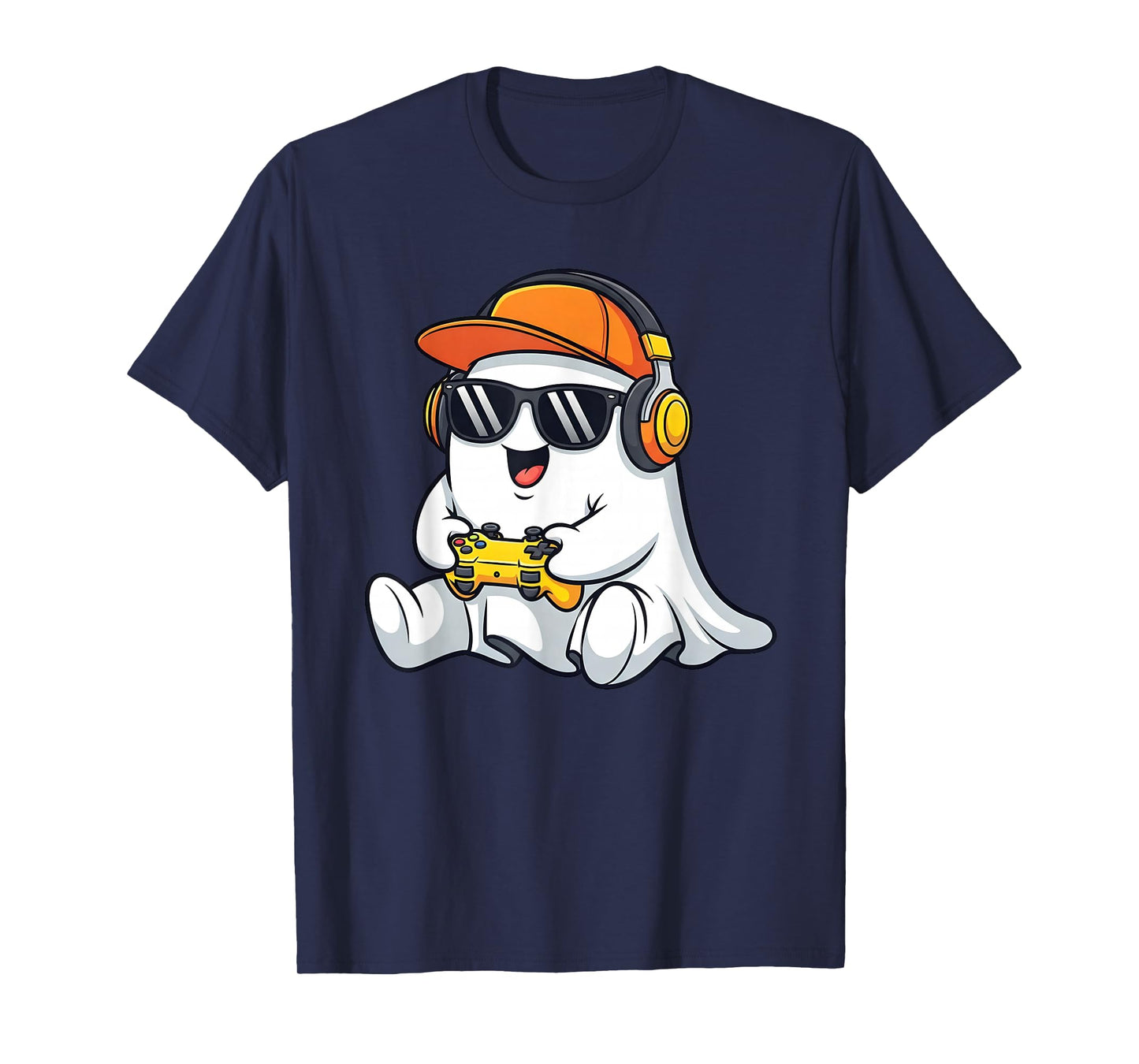 Halloween Ghost Gamer Video Gaming Boys Men Kids T-Shirt