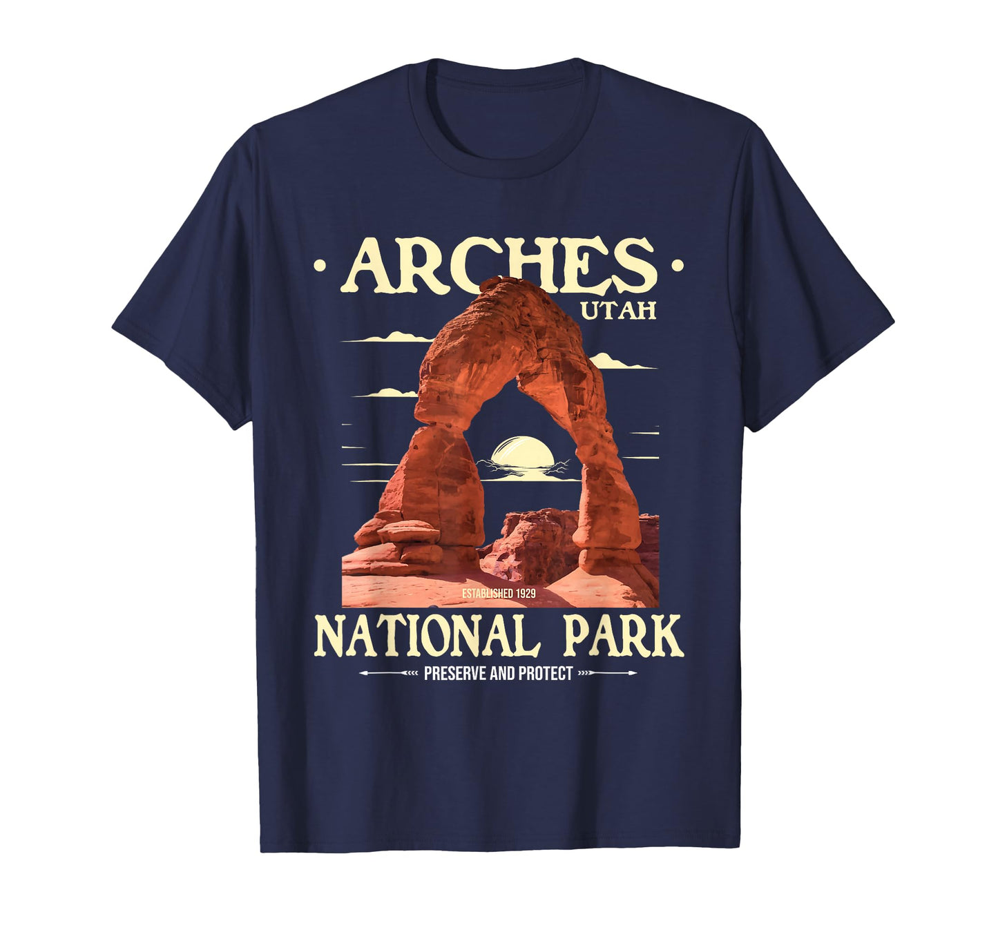 Arches National Park - Retro Hiking & Camping Lover T-Shirt
