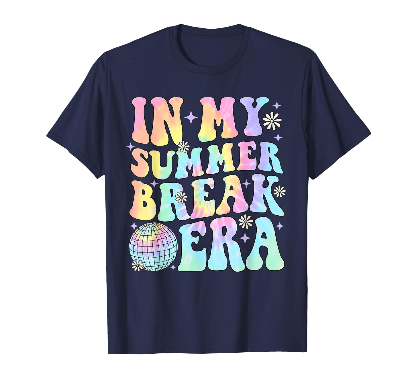 In My Summer Break Era Teacher Summer Break Vacation Groovy T-Shirt