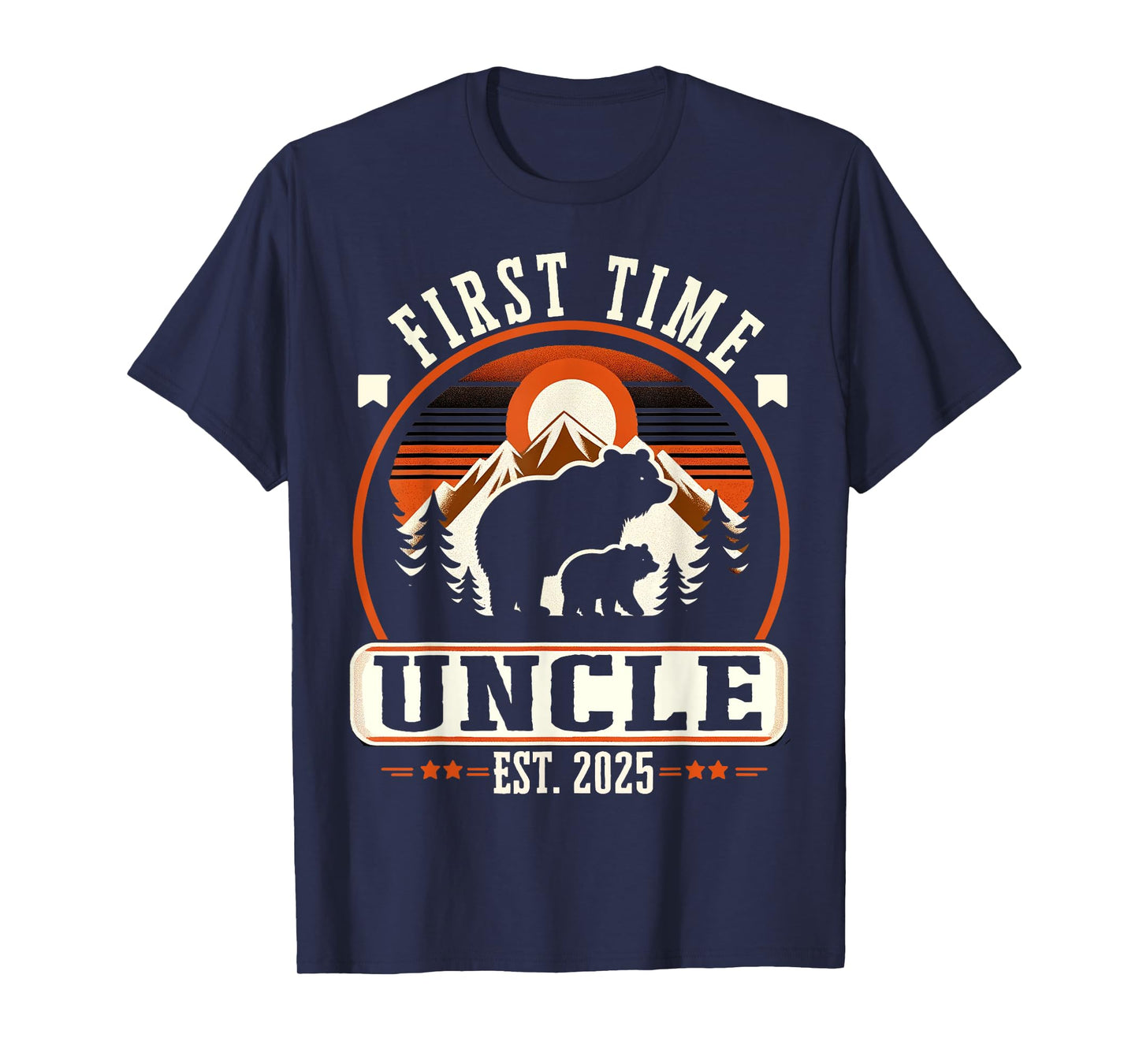 First Time Uncle Est 2025 for New Dad Funny Fathers Day T-Shirt
