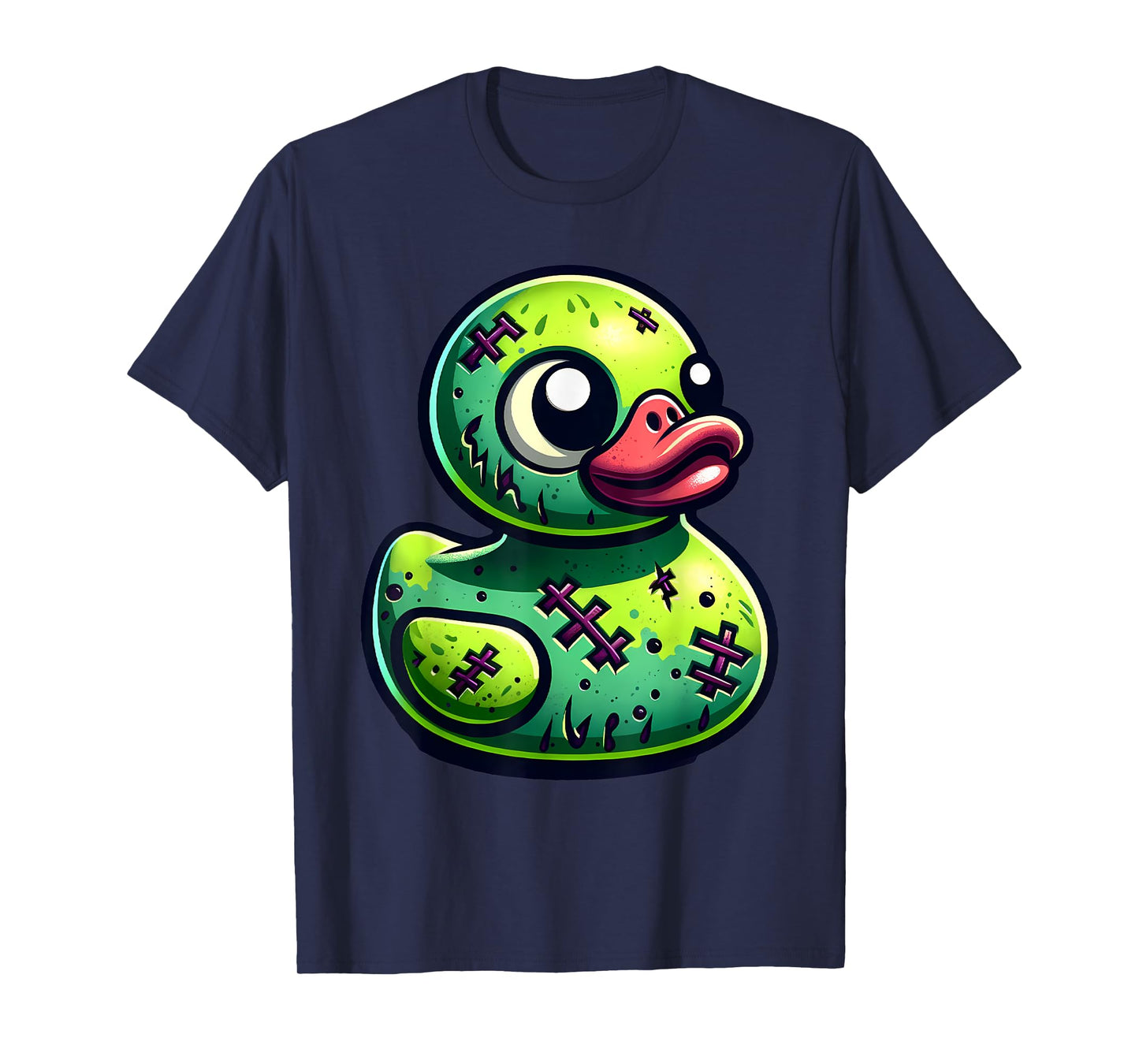 Rubber Duck Zombie Halloween Ducky Women Girls T-Shirt