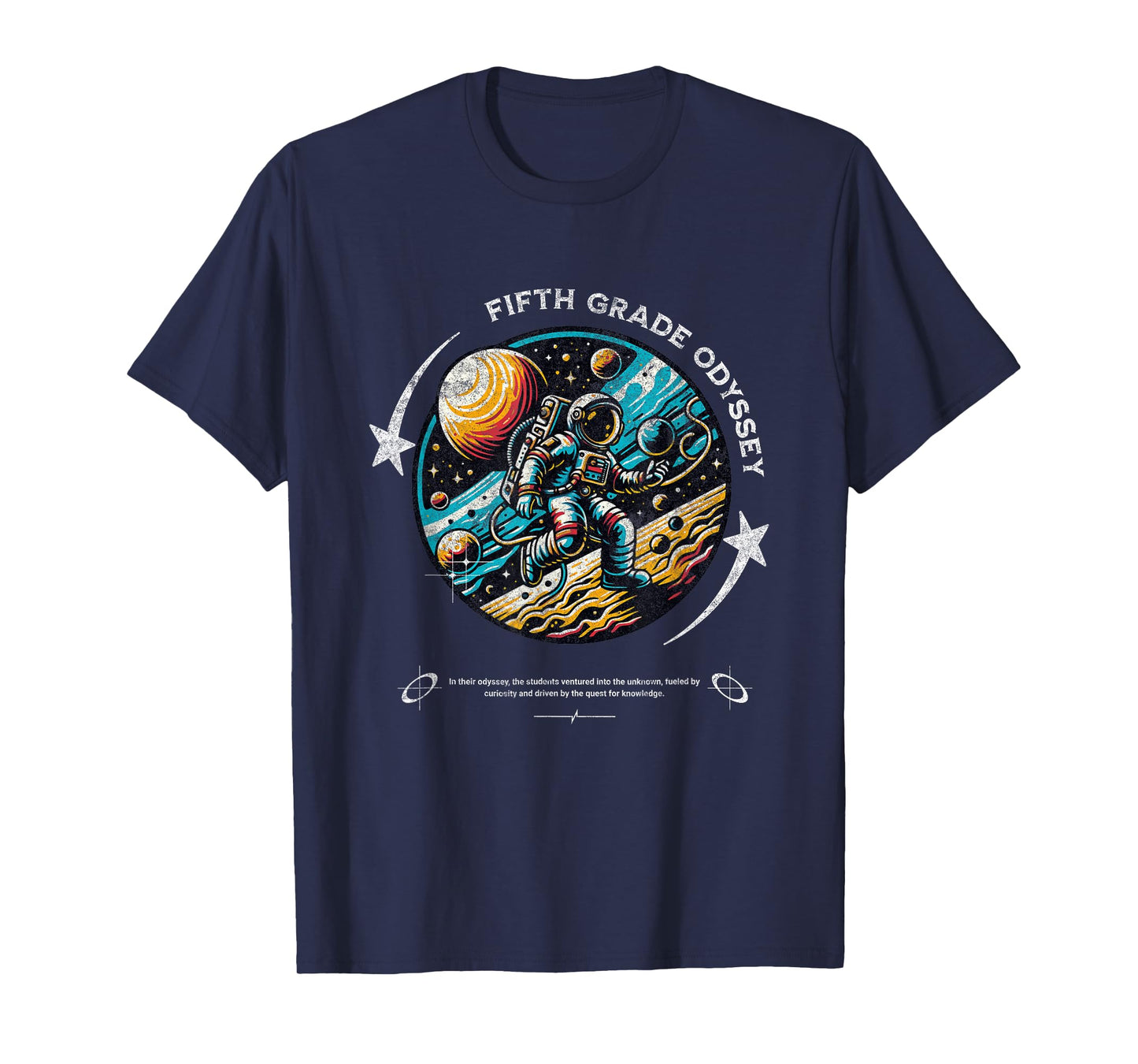 Fifth Grade Back To School Space Rocket Astronaut T-Shirt