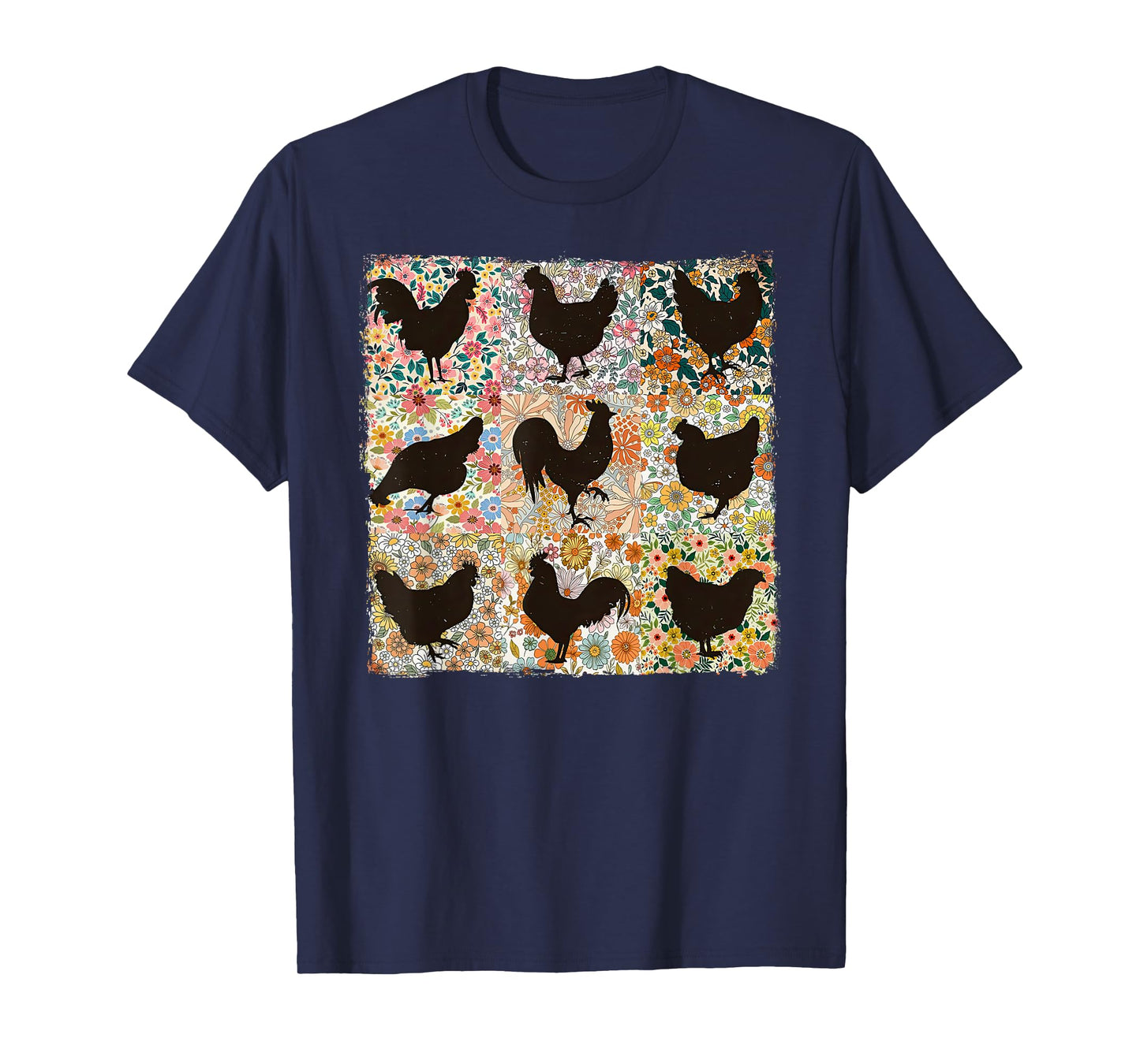 Boho Chicken Farm Happy Mother's Day Animal Chicken Flower T-Shirt