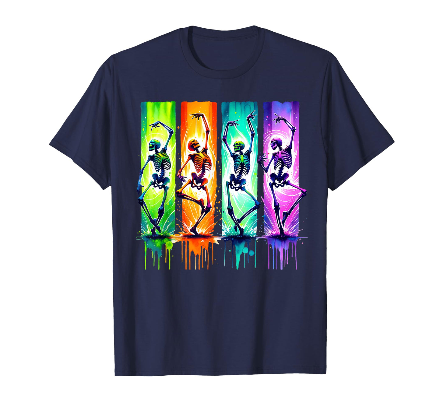 Spooky Funny Halloween Dancing Skeletons T-Shirt