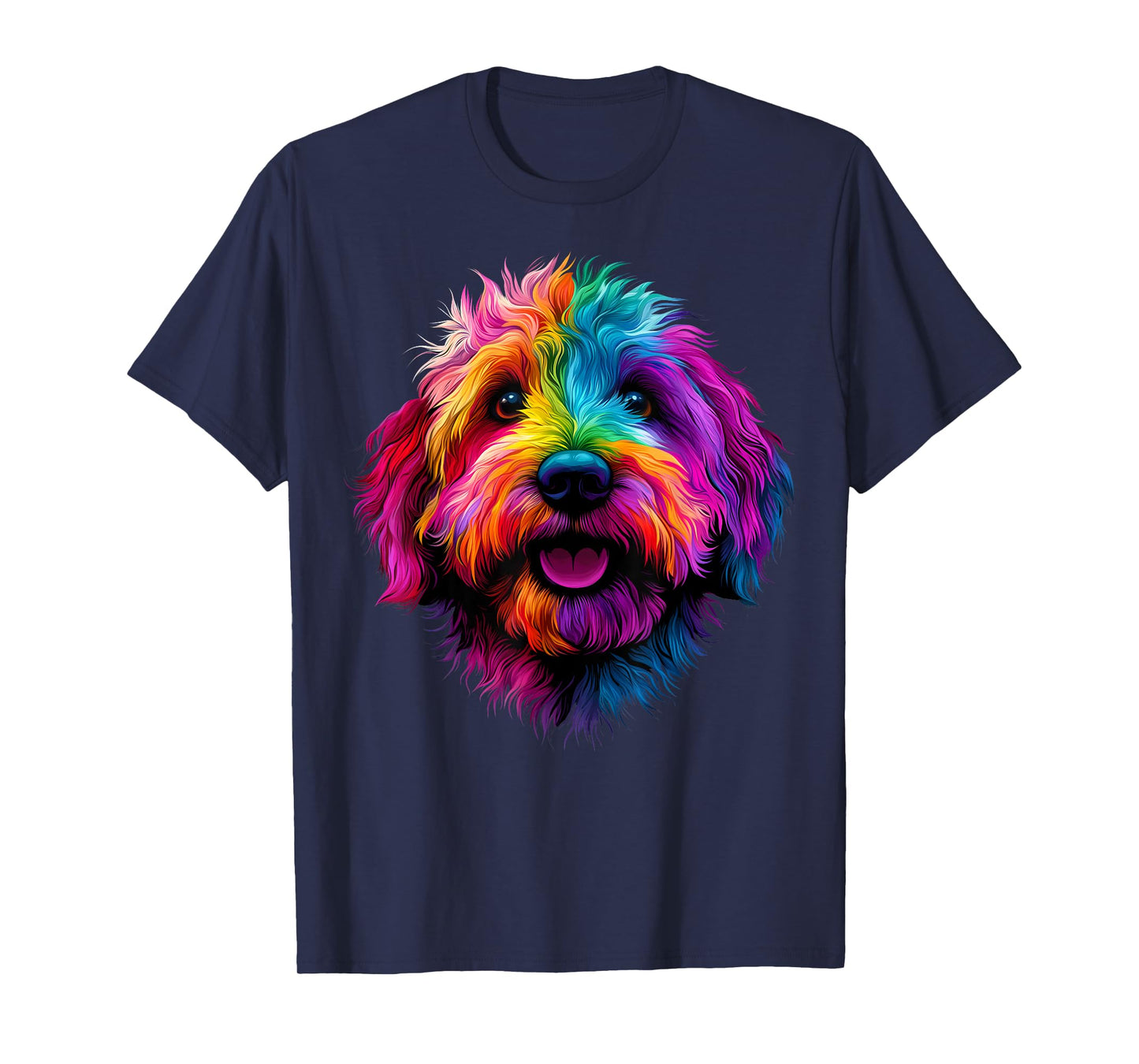 Colorful Aussiedoodle Aussie Doodle Dog Lover Black T-Shirt for Men Women Kids
