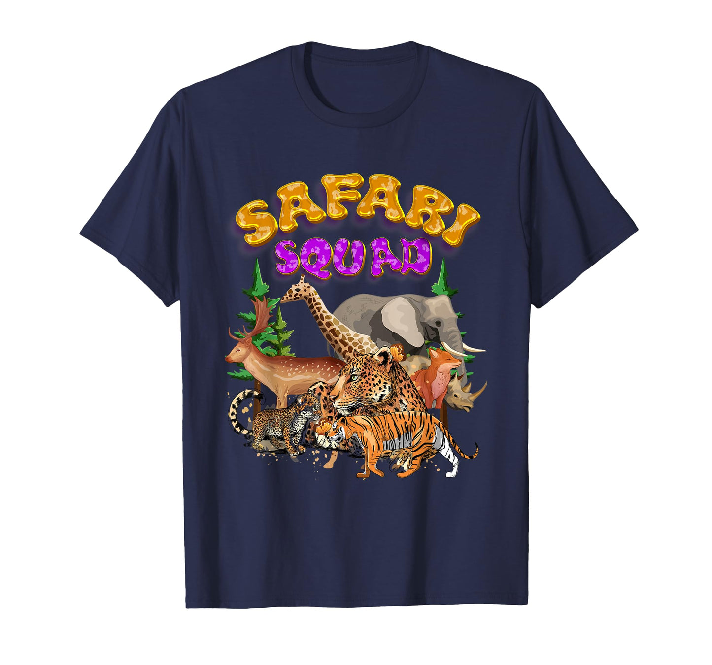 Safari Squad Animals Zoo Lovers Wildlife Jungle Zoologist T-Shirt