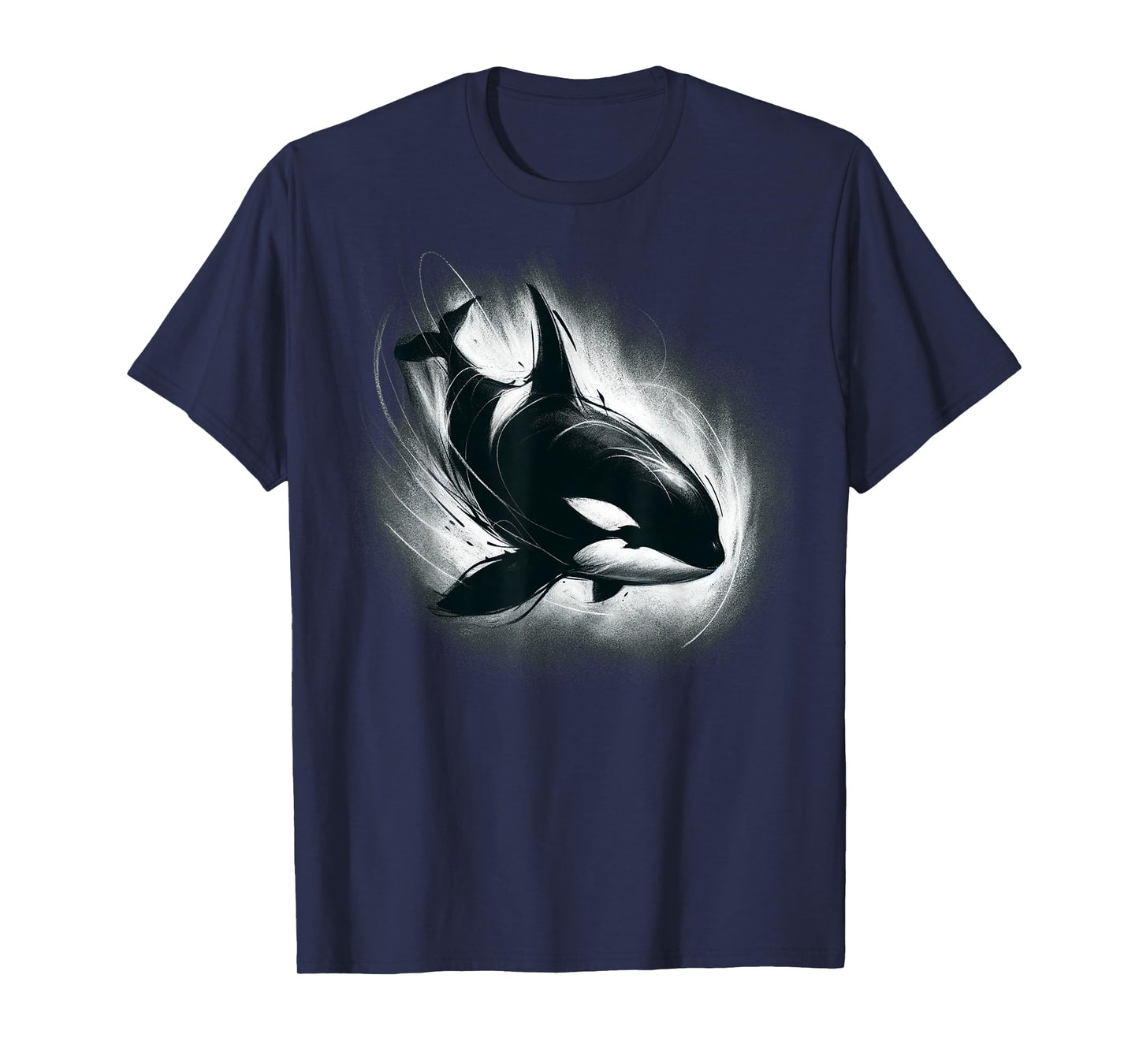 Orca Whale Artwork Killer Whale Black And White T-Shirt