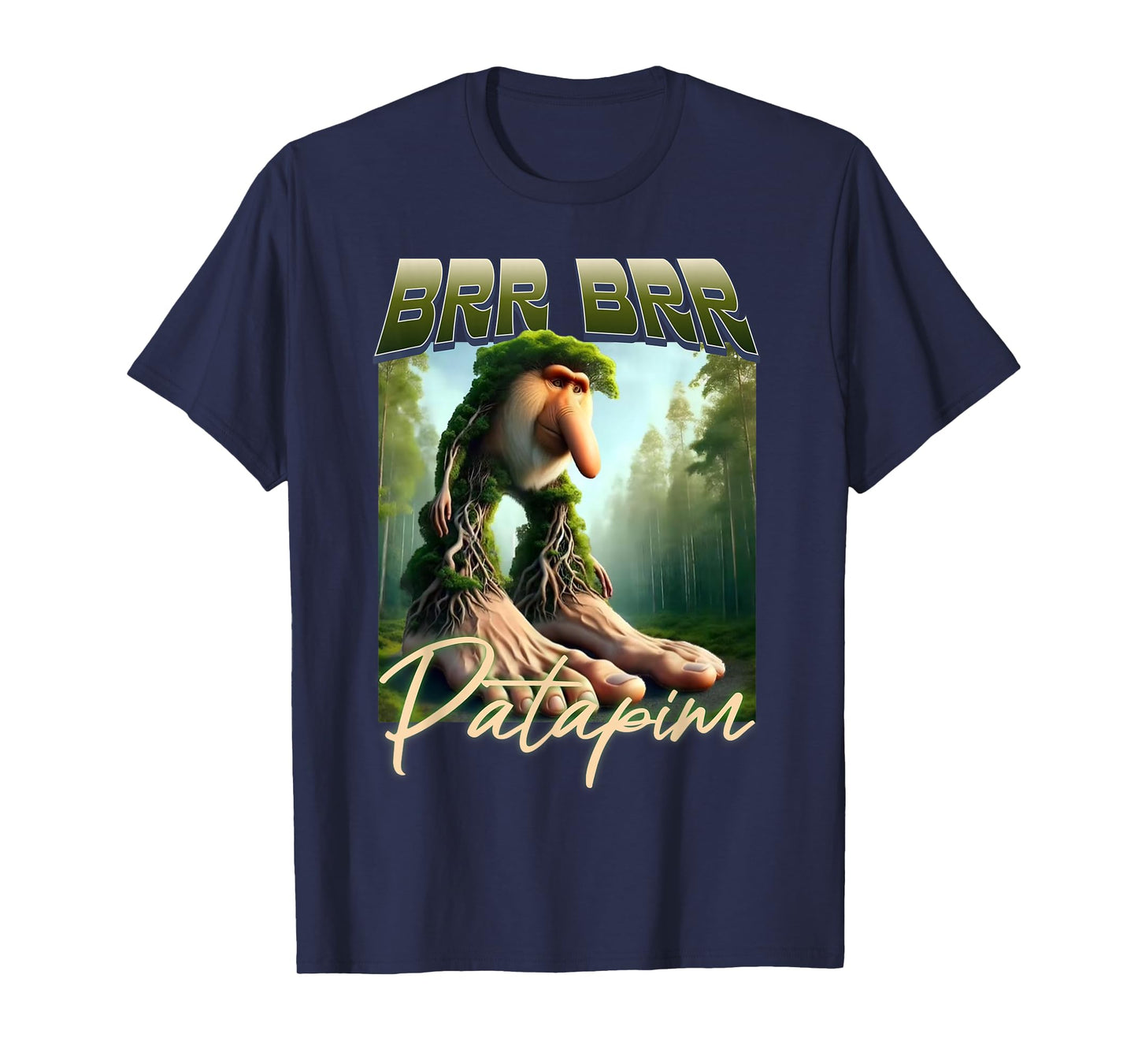 Brr Brr Patapim Italian Brainrot Meme Forest Monkey Bootleg T-Shirt