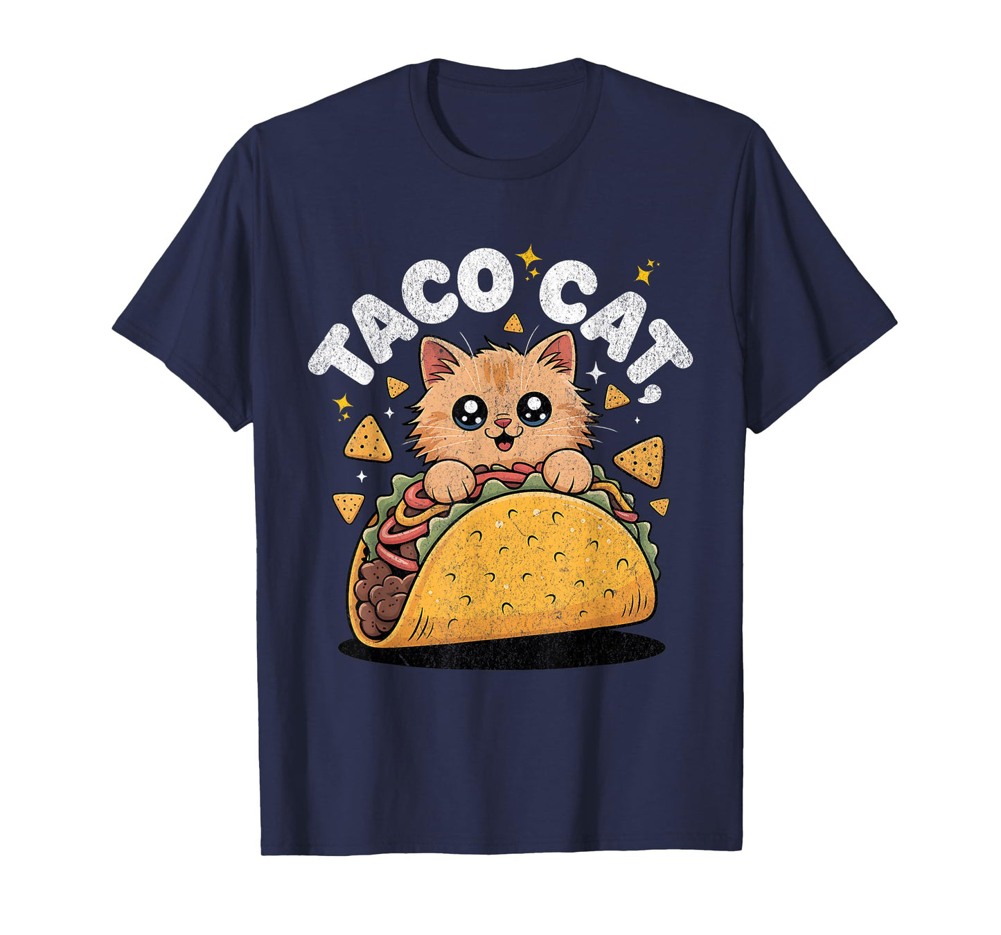 Funny Taco Cat Cute Cat in Taco Graphic Tee T-Shirt