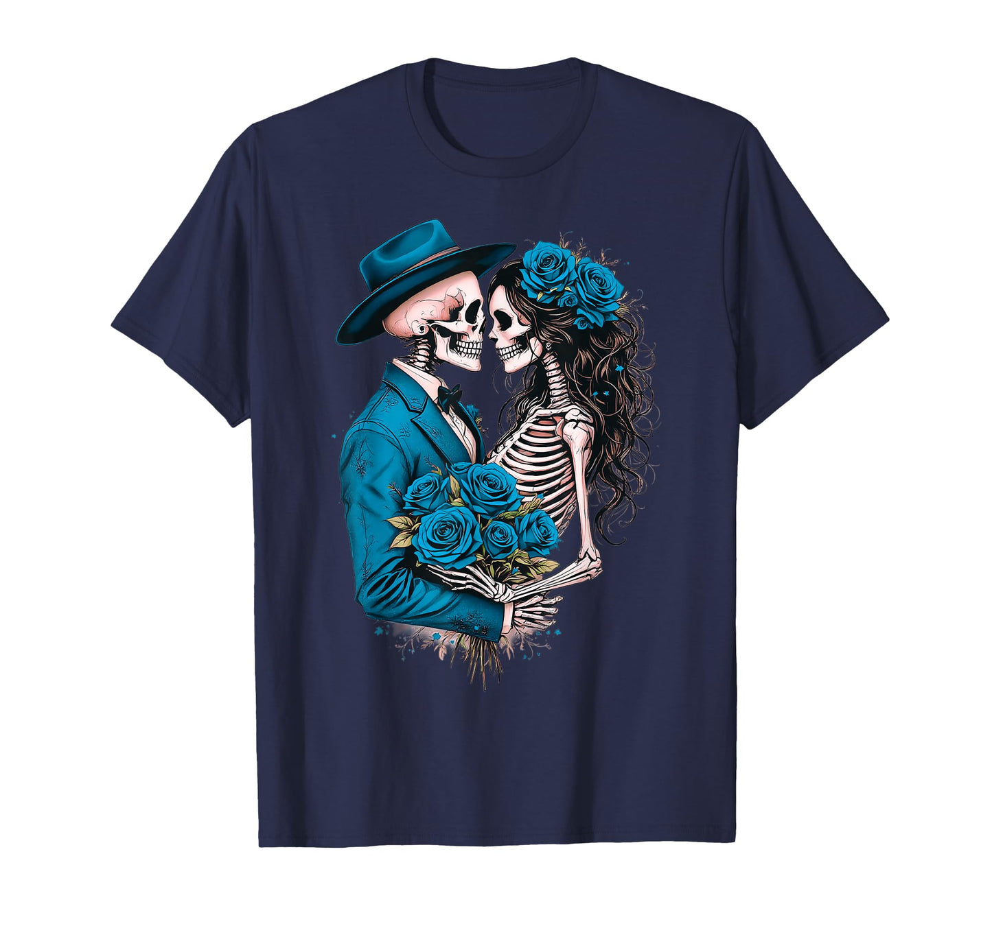 Valentine's Day Romantic Skeleton Day of The Dead Halloween T-Shirt