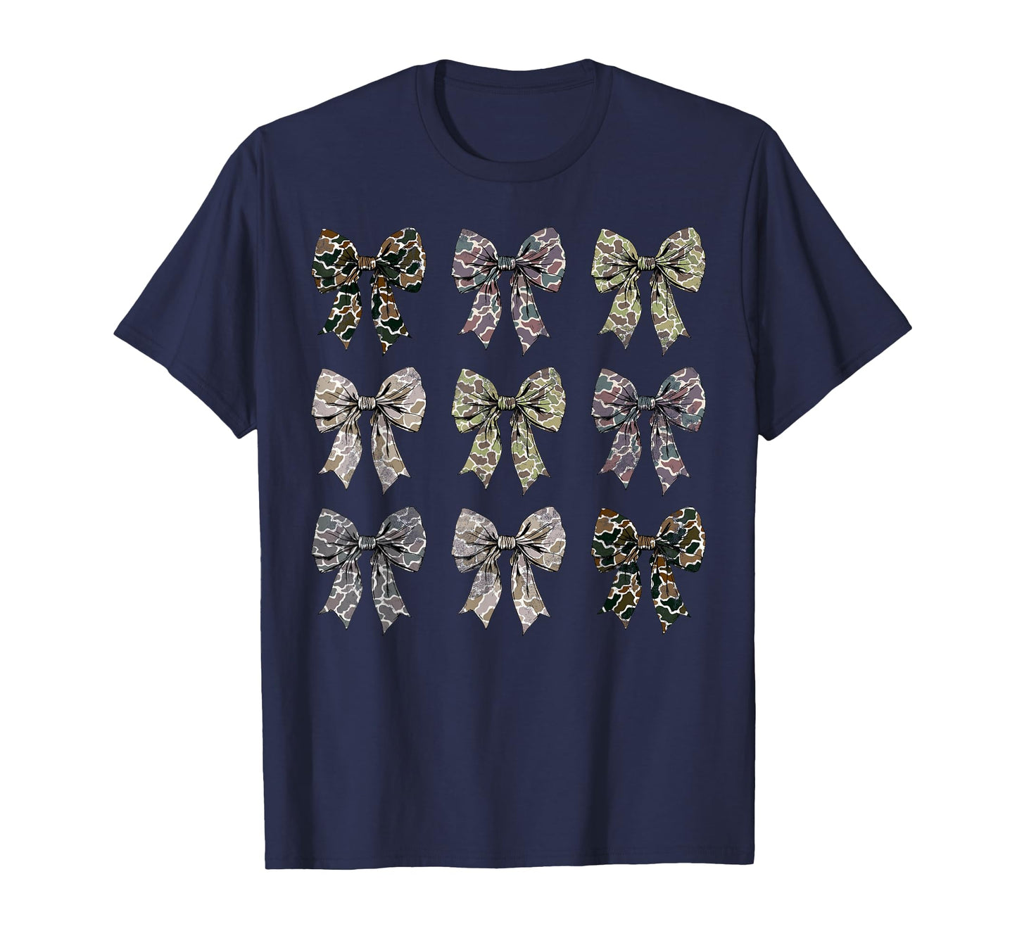 Camo Coquette Bow Duck Hunting Camouflage Girls Women T-Shirt