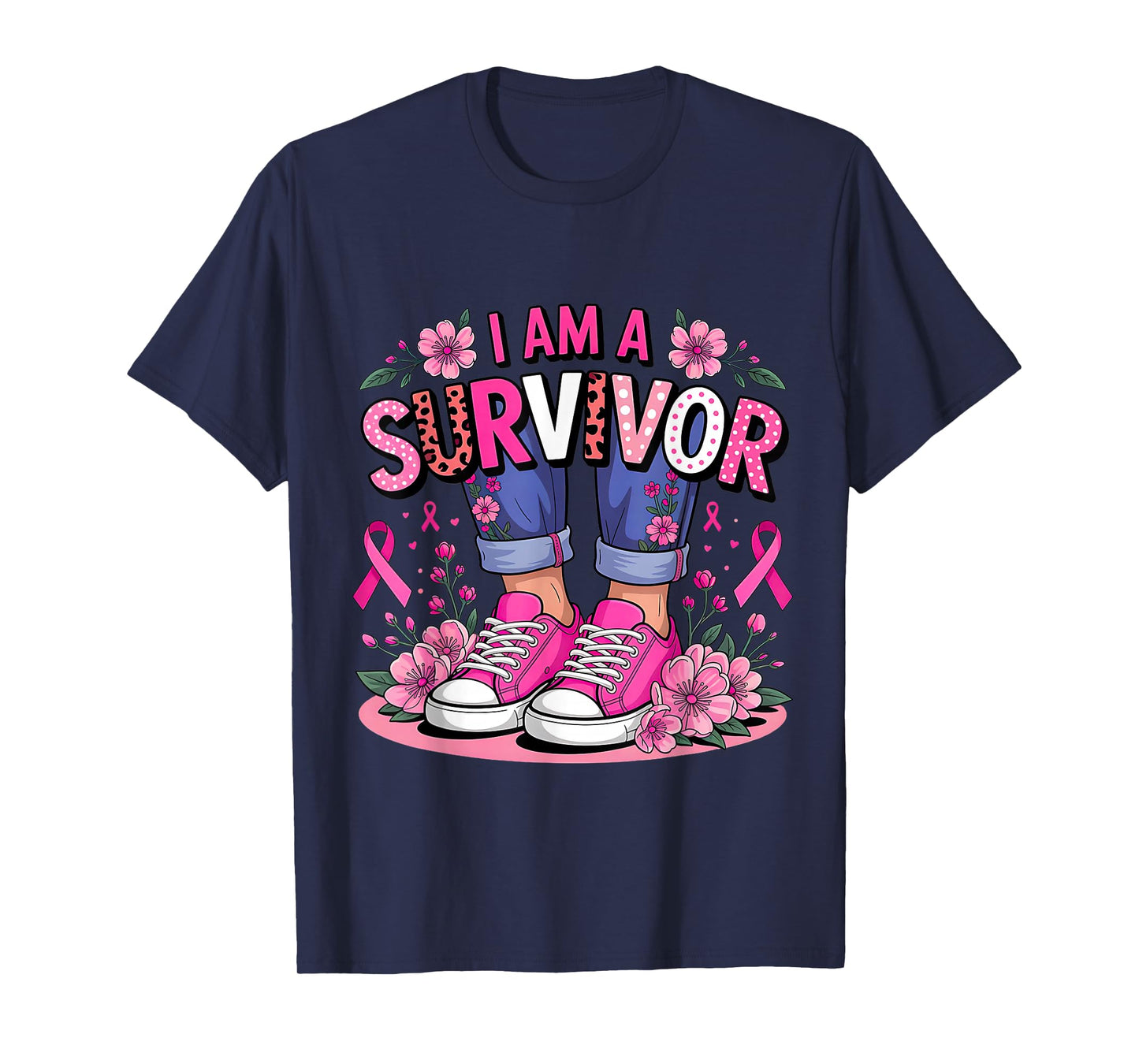 I Am A Survivor Breast Cancer Awareness Pink Ribbon T-Shirt