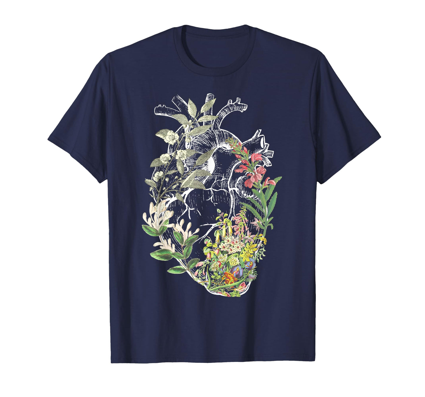 Anatomical Heart And Flowers Show Your Love T-Shirt