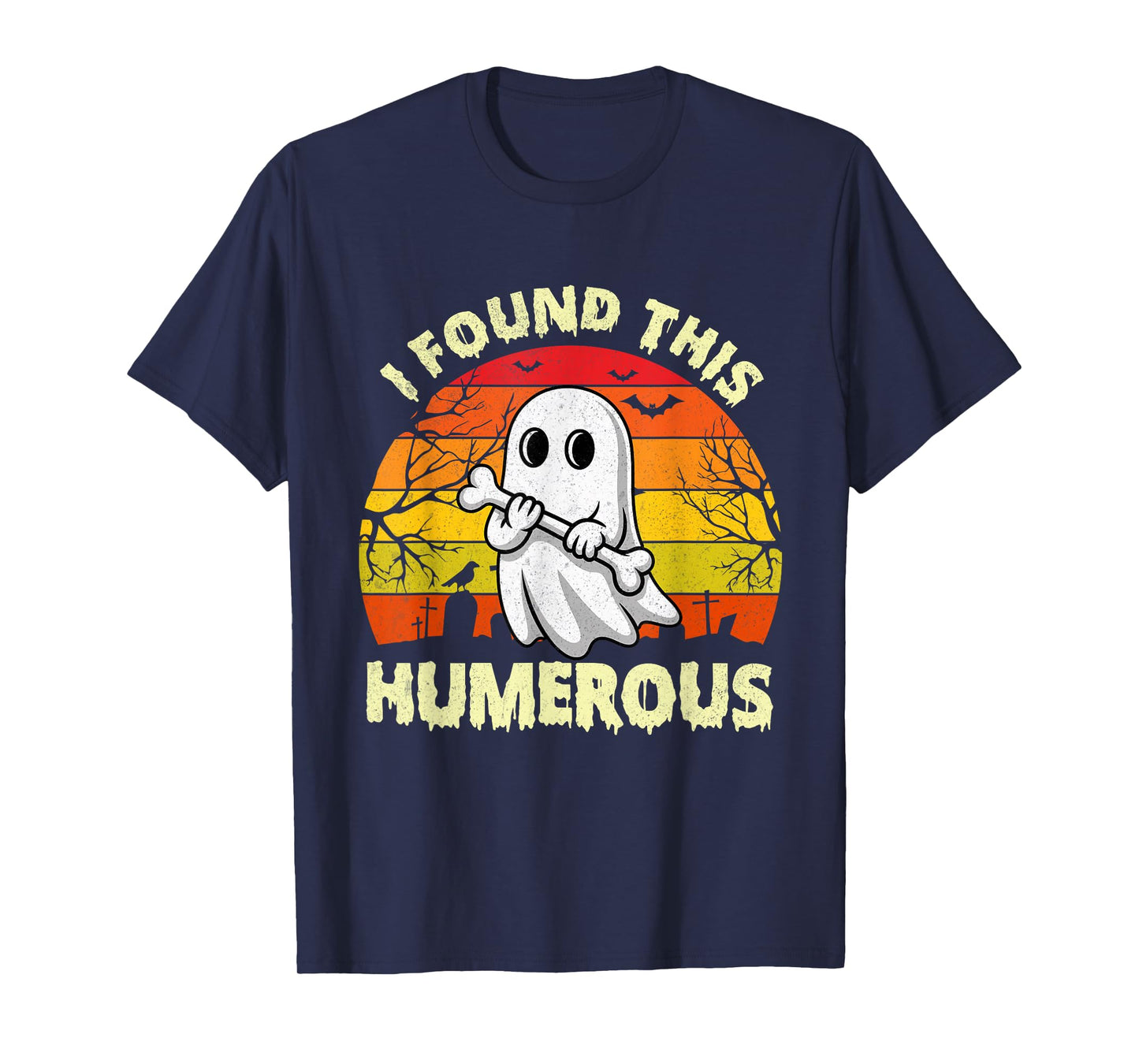 I Found This Humerus Funny Retro Ghost Nurse Halloween T-Shirt