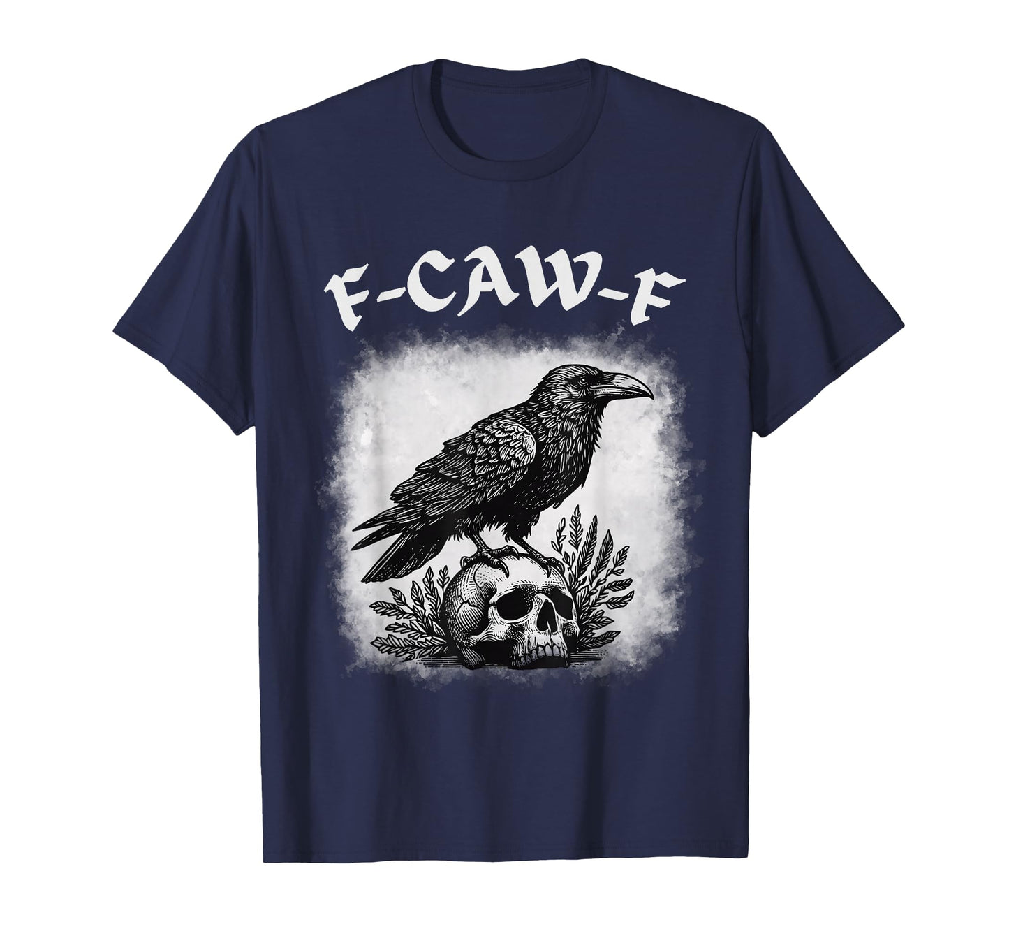 F Caw F Crow Funny Gothic Bird Illustration Humour T-Shirt