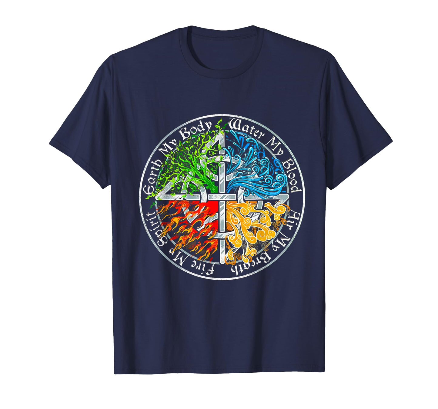 Viking Tree, Earth My Body Water My Blood, Air My Breath T-Shirt