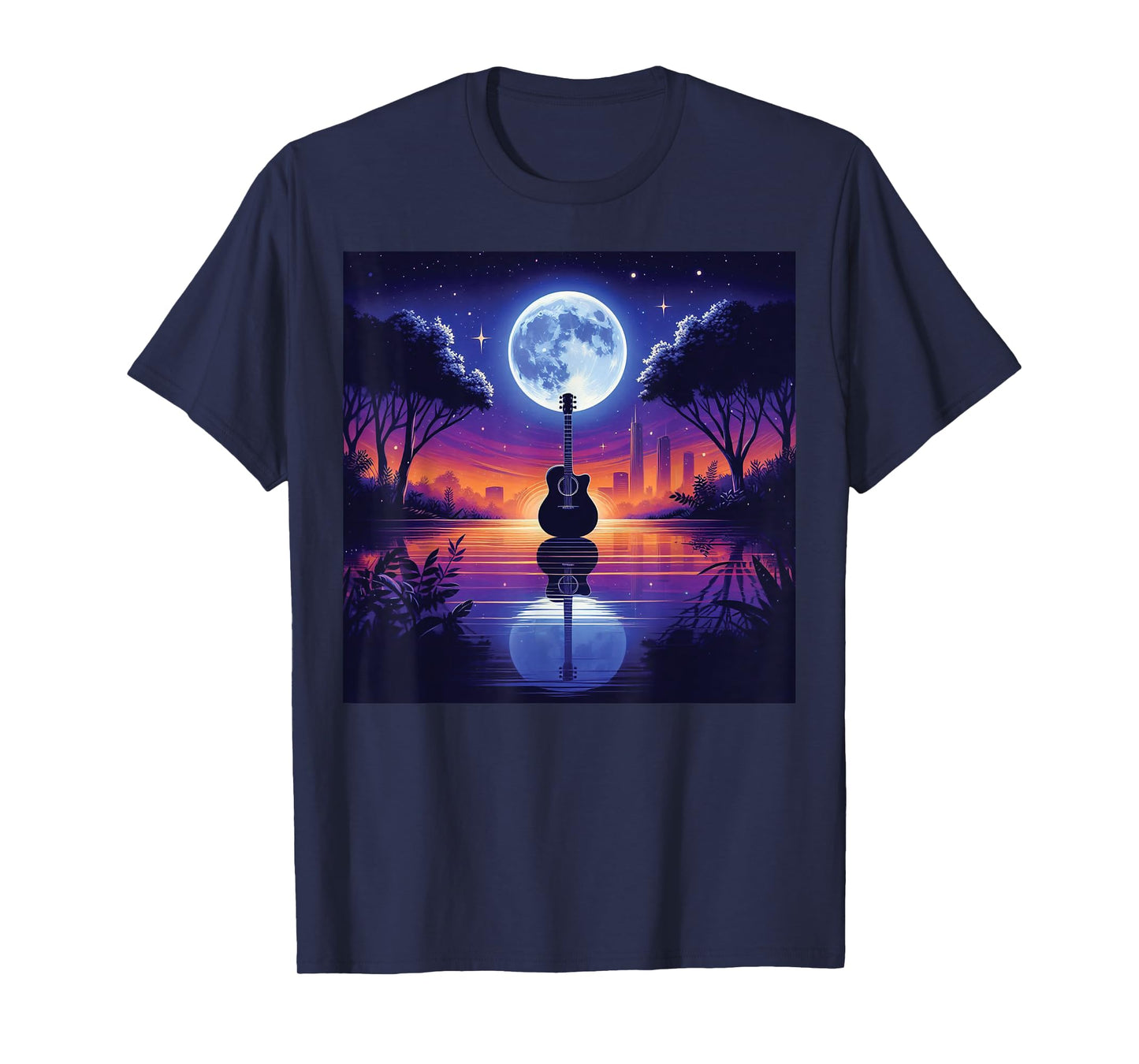 Guitar Lake Shadow Love Guitar Musician T-Shirt