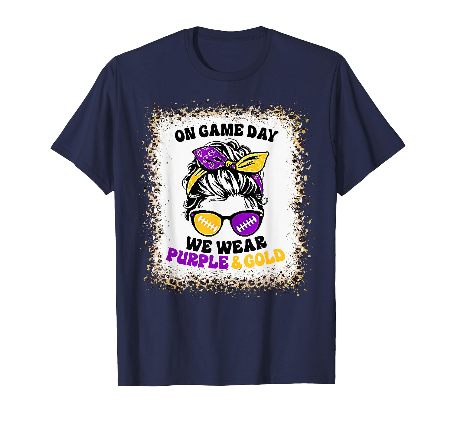 On Gameday Football We Wear Purple and Gold Game Day T-Shirt