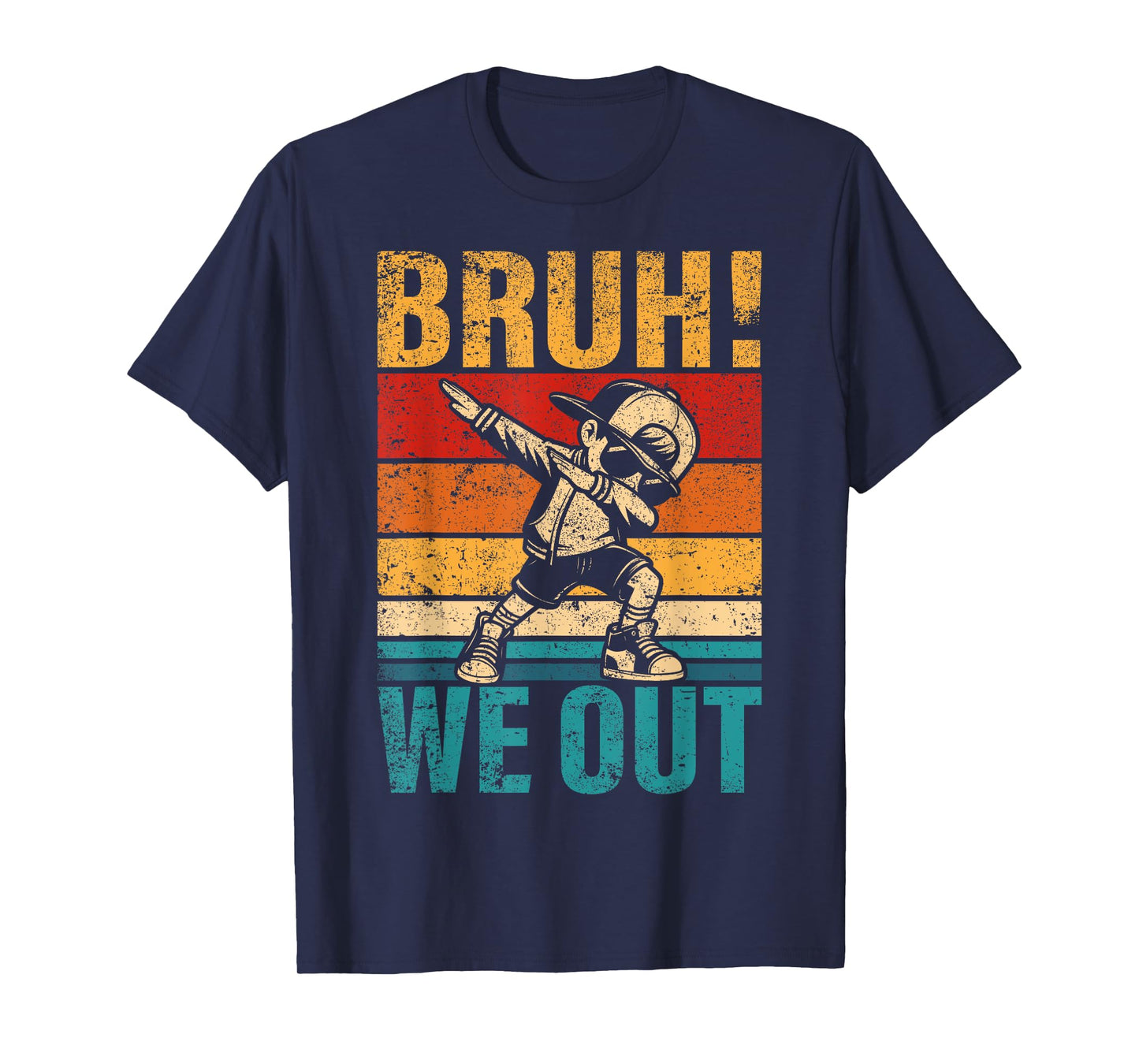 Last Day Of School Dabbing Boy Bruh We Out Student Squad T-Shirt