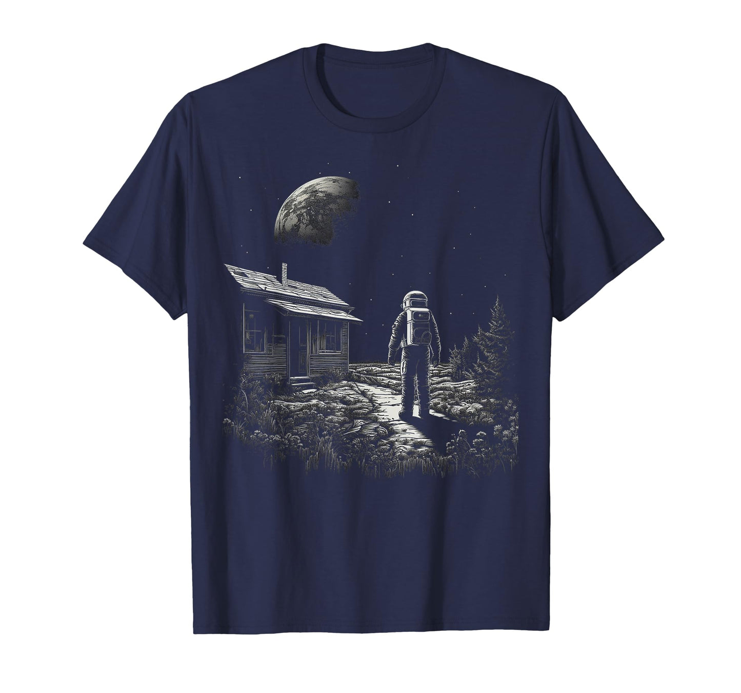 Astronaut Moon Nature Artwork Graphic Astronaut T-Shirt