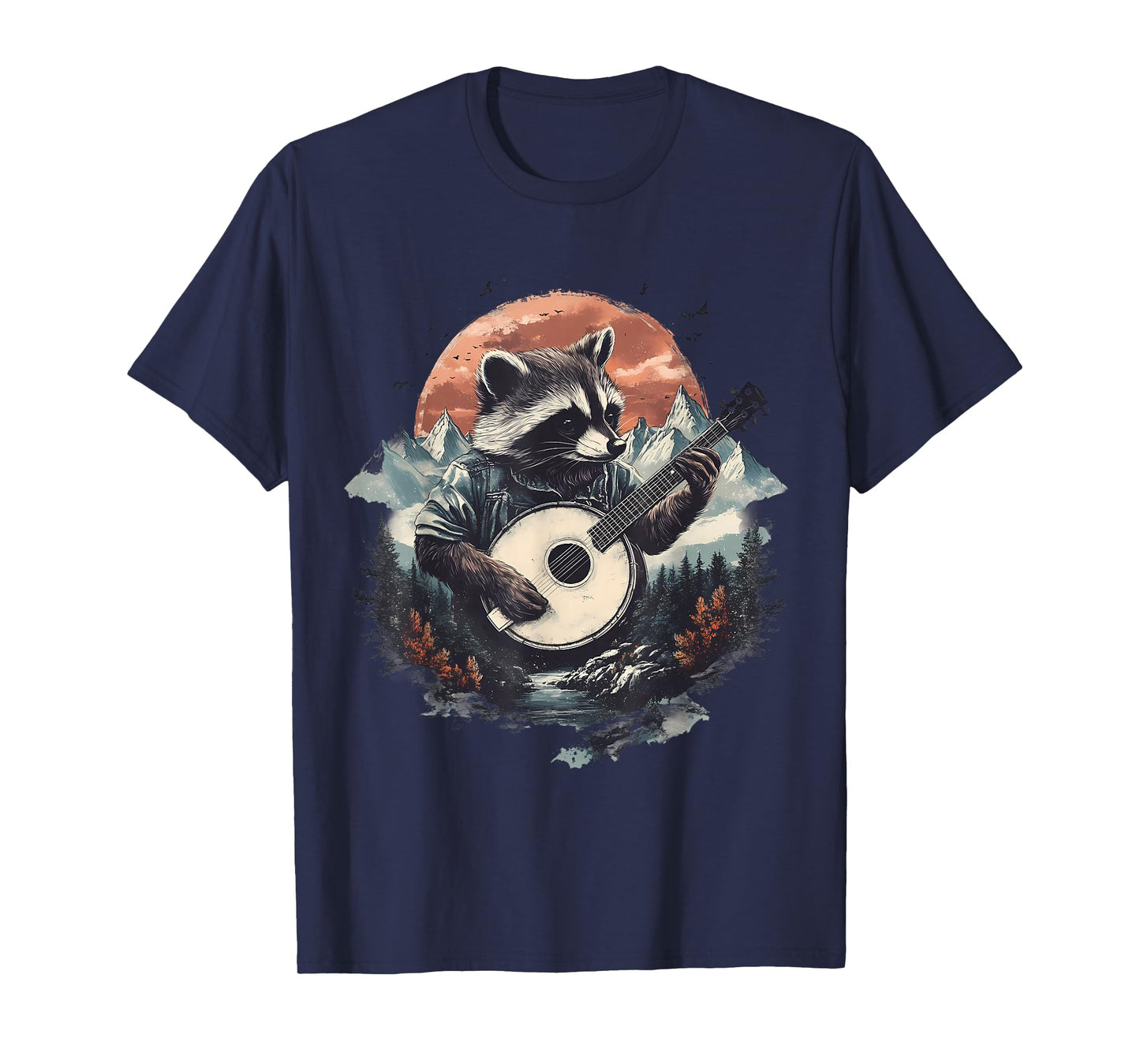 Banjo Raccoon Bluegrass Banjo Player Raccoon Playing Banjo T-Shirt