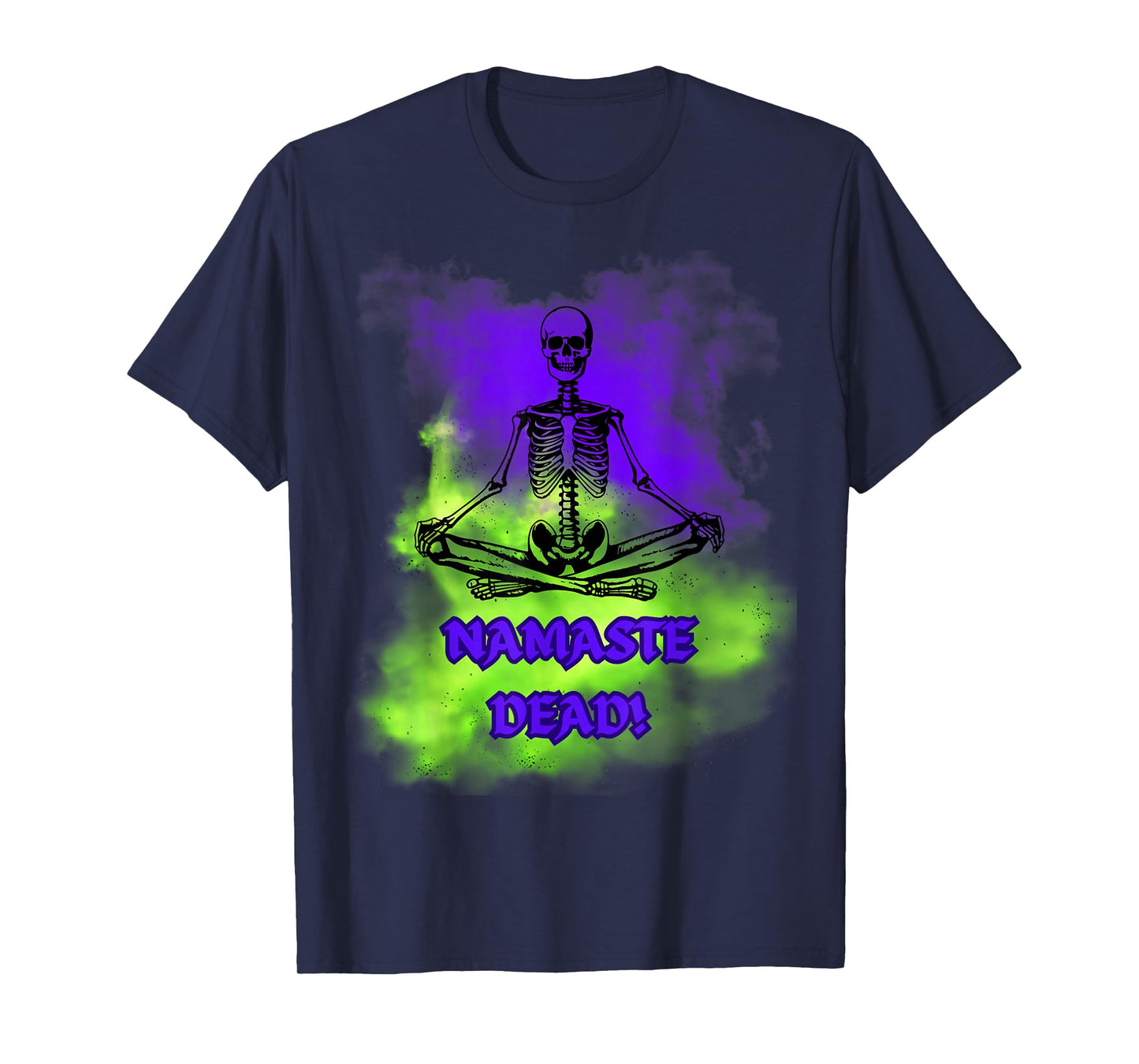 Skeleton Yoga Halloween – Funny Namaste Dead Meditation T-Shirt